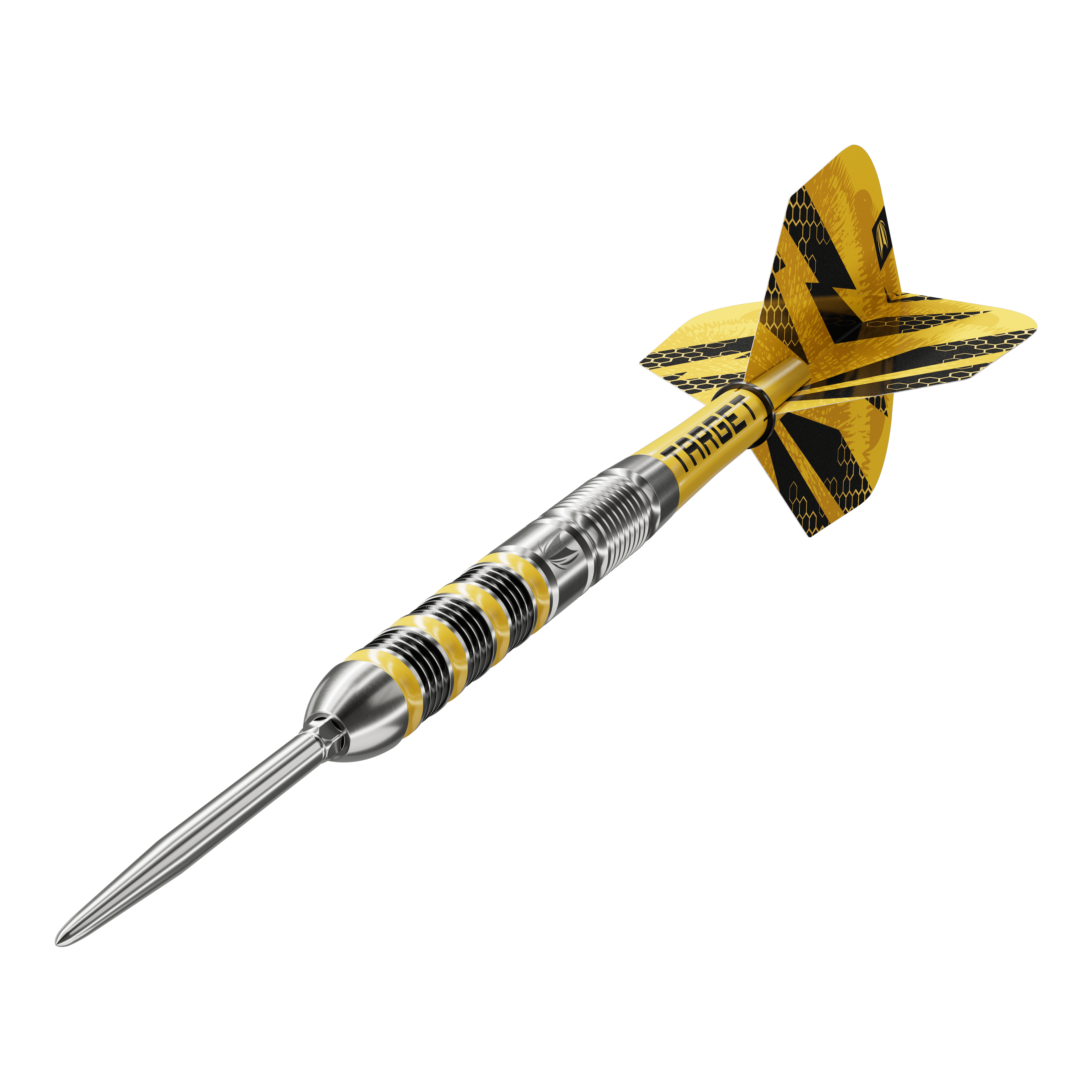 Ocelové šipky Target Buzz 01 Swiss Points Das Foto zeigt Target Buzz 01 Swiss Points Steeldarts. Sie bieten eine gute Griffigkeit und Präzision beim Wurf.