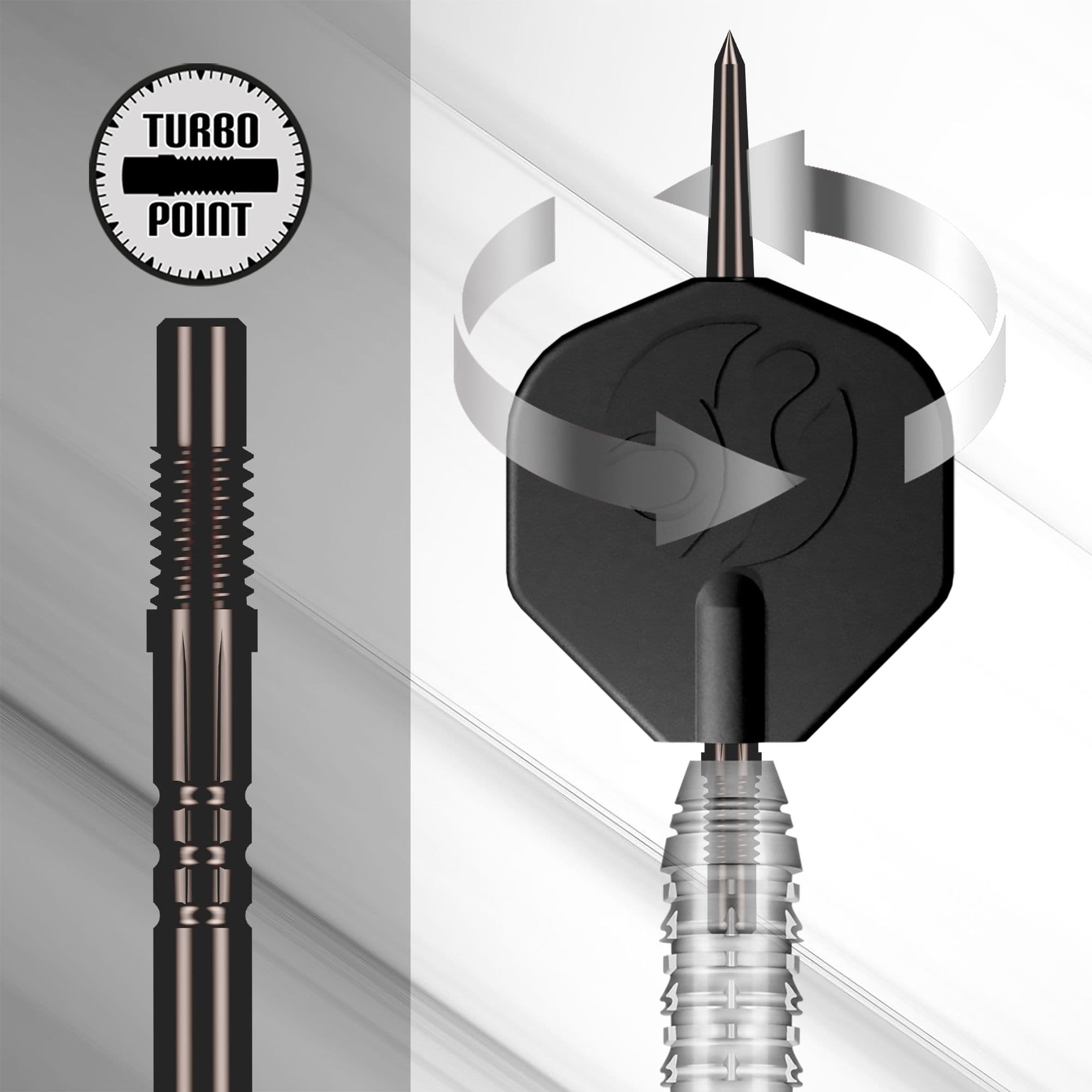 Nástroj Shot Turbo Point Das Foto zeigt das Shot Turbo Point Tool. Dieses Tool wird für den Wechsel und die Pflege von Dartspitzen verwendet.