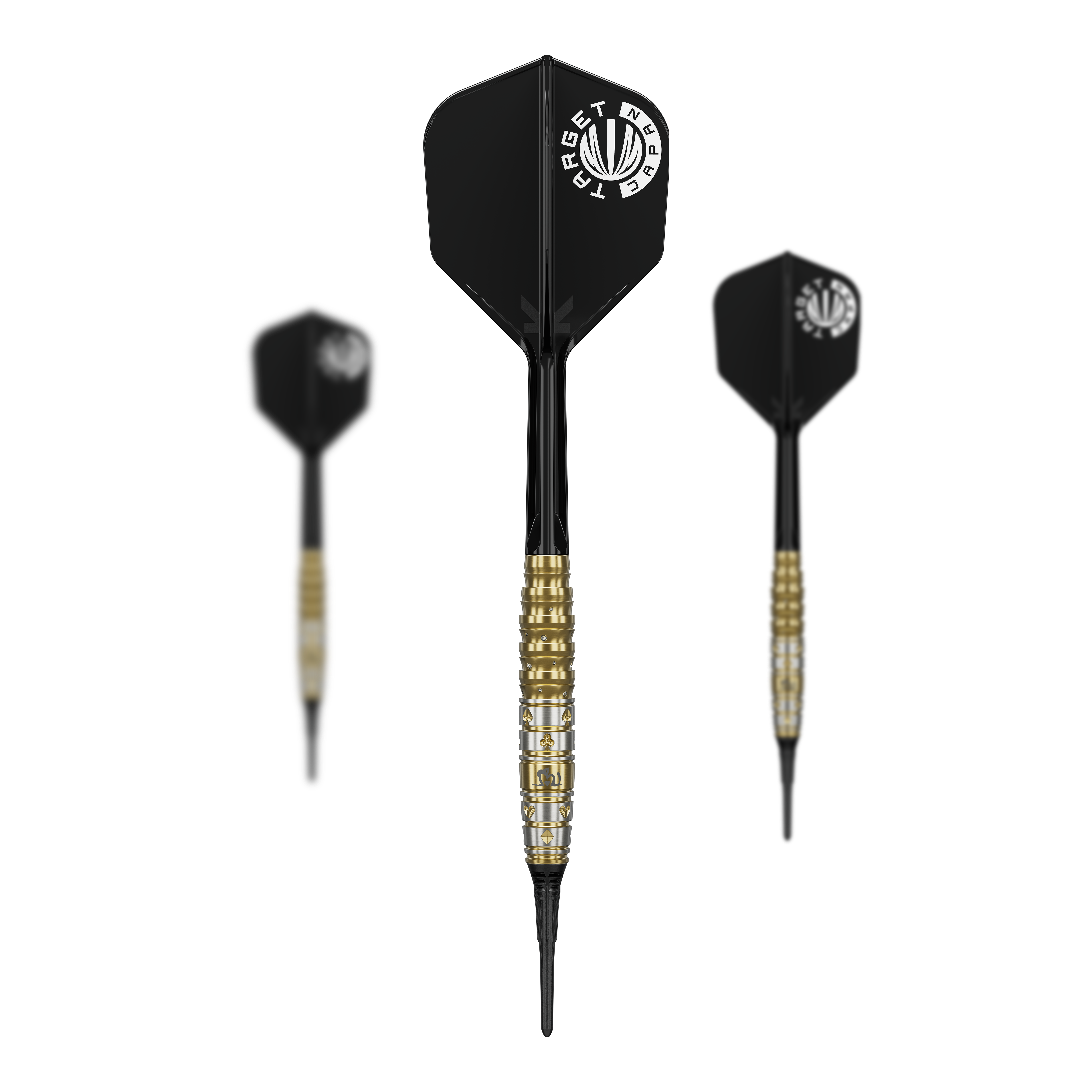 Měkké šipky Target Japan Prime Series Mayuko Morita Mayo GEN7.5 - 20g Abgebildet ist das Set der Target Japan Prime Series Mayuko Morita Mayo GEN7.5 Softdarts mit 20 Gramm. Das Set zeigt alle enthaltenen Darts und Zubehör für Softdartspieler.