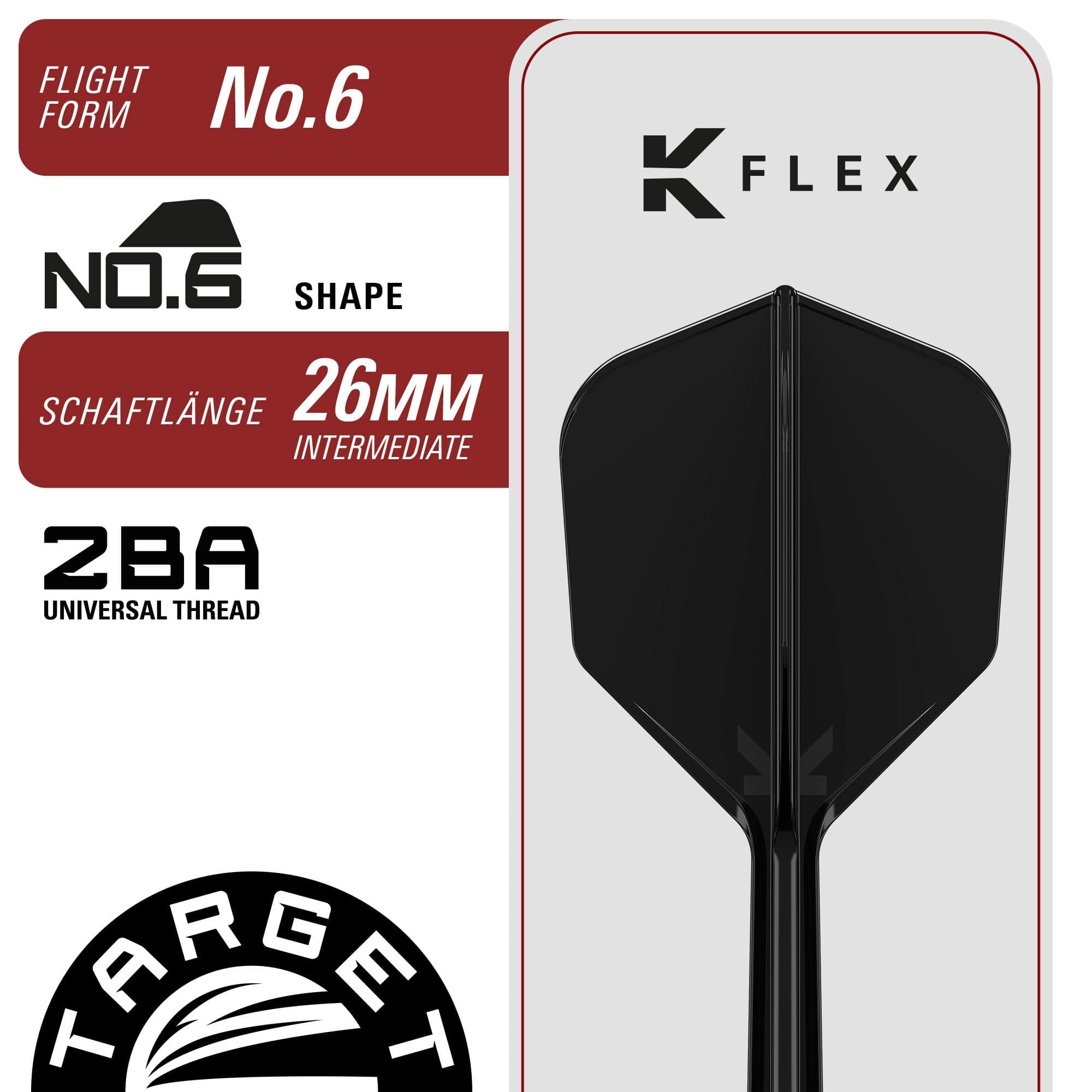 Měkké šipky Target Black Marque Eclipse - 21g Target Black Marque Eclipse Softdarts mit 21g Gewicht liegt auf weißem Hintergrund. Das Bild zeigt die Details und das Design dieses hochwertigen Softdart-Produkts.