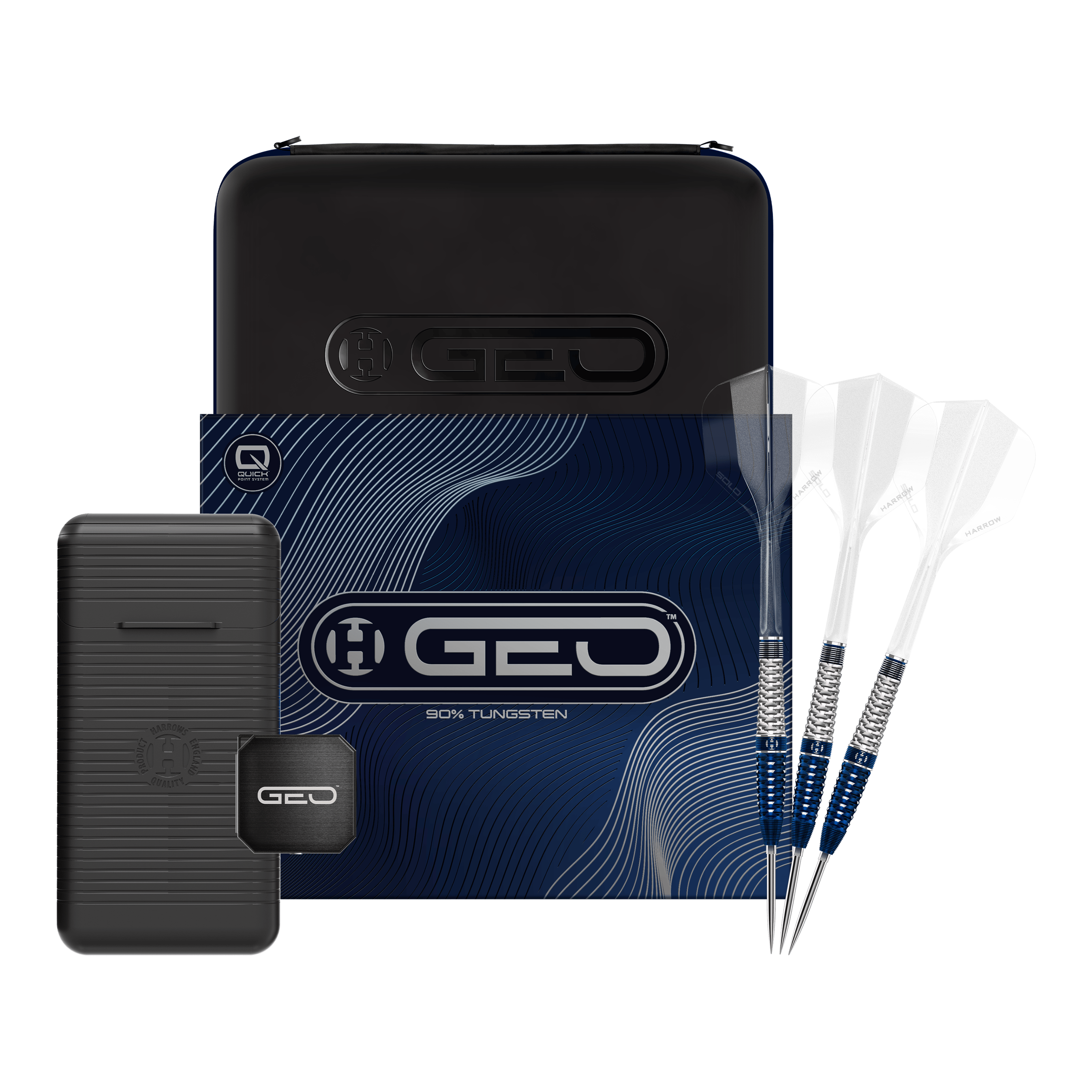 Harrows GEO Torpedo Quick Point ocelové šipky Hier sehen Sie die Harrows GEO Torpedo Quick Point Steeldarts. Das Produkt eignet sich ideal für Präzisionswürfe beim Dartspiel.