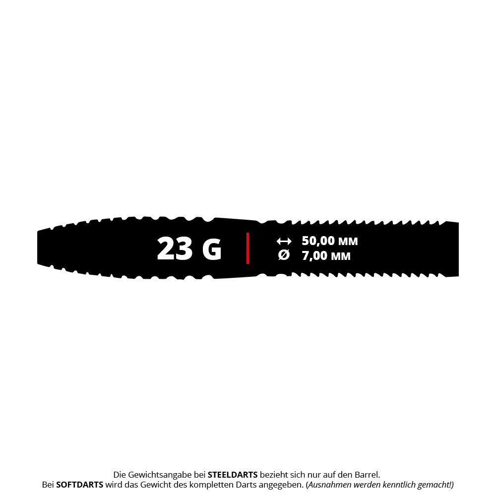 Jednorožčí šupina Suljovic The Gentle Steeldarts - 23g Das Bild zeigt die Unicorn Mensur Suljovic The Gentle Steeldarts mit einem Gewicht von 23g. Diese Darts sind nach dem Profi Mensur Suljovic benannt.