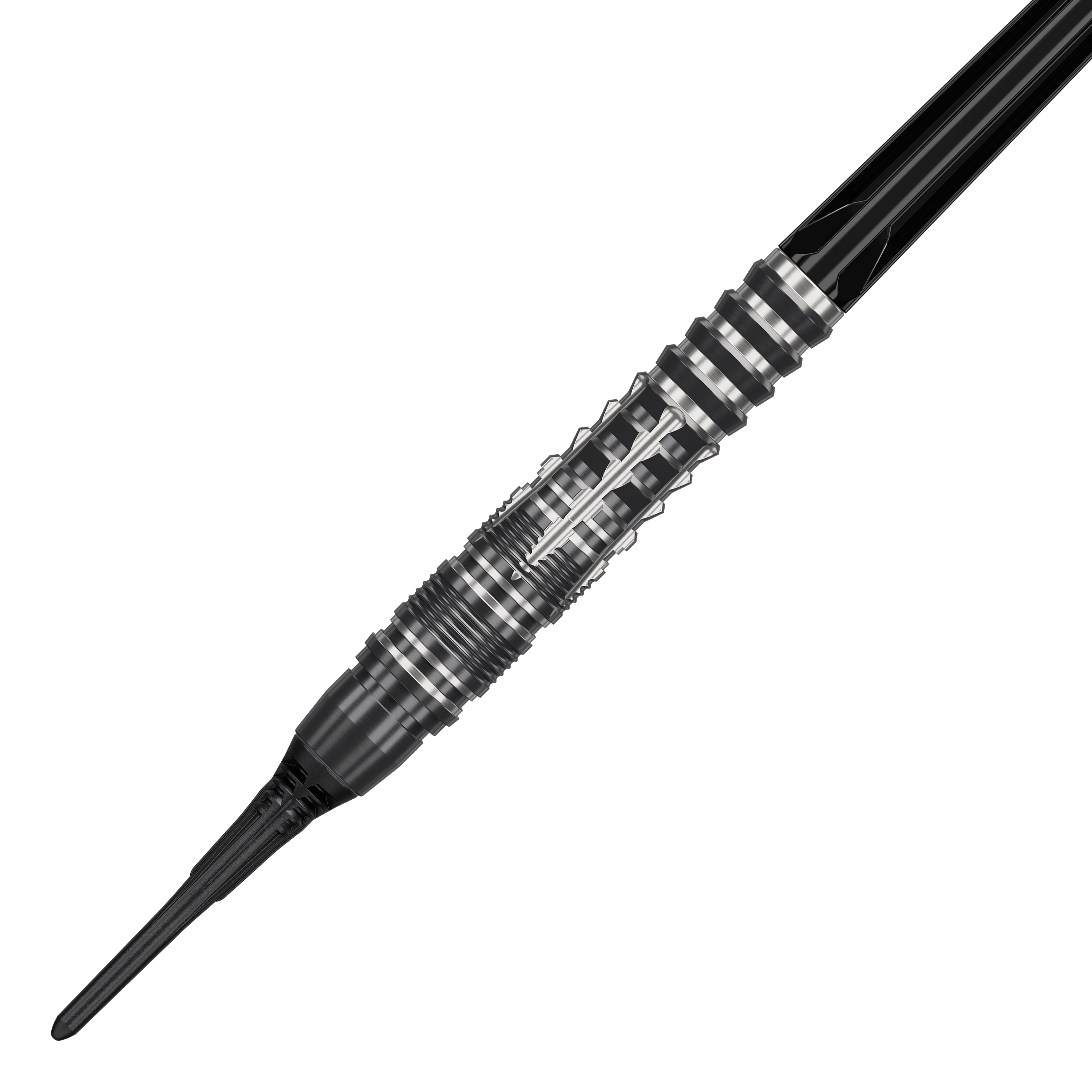Měkké šipky Target Black Marque Blaze - 18g Das Bild zeigt die Target Black Marque Blaze Softdarts mit einem Gewicht von 18g. Hochwertige Softdarts für präzises Dartspiel.