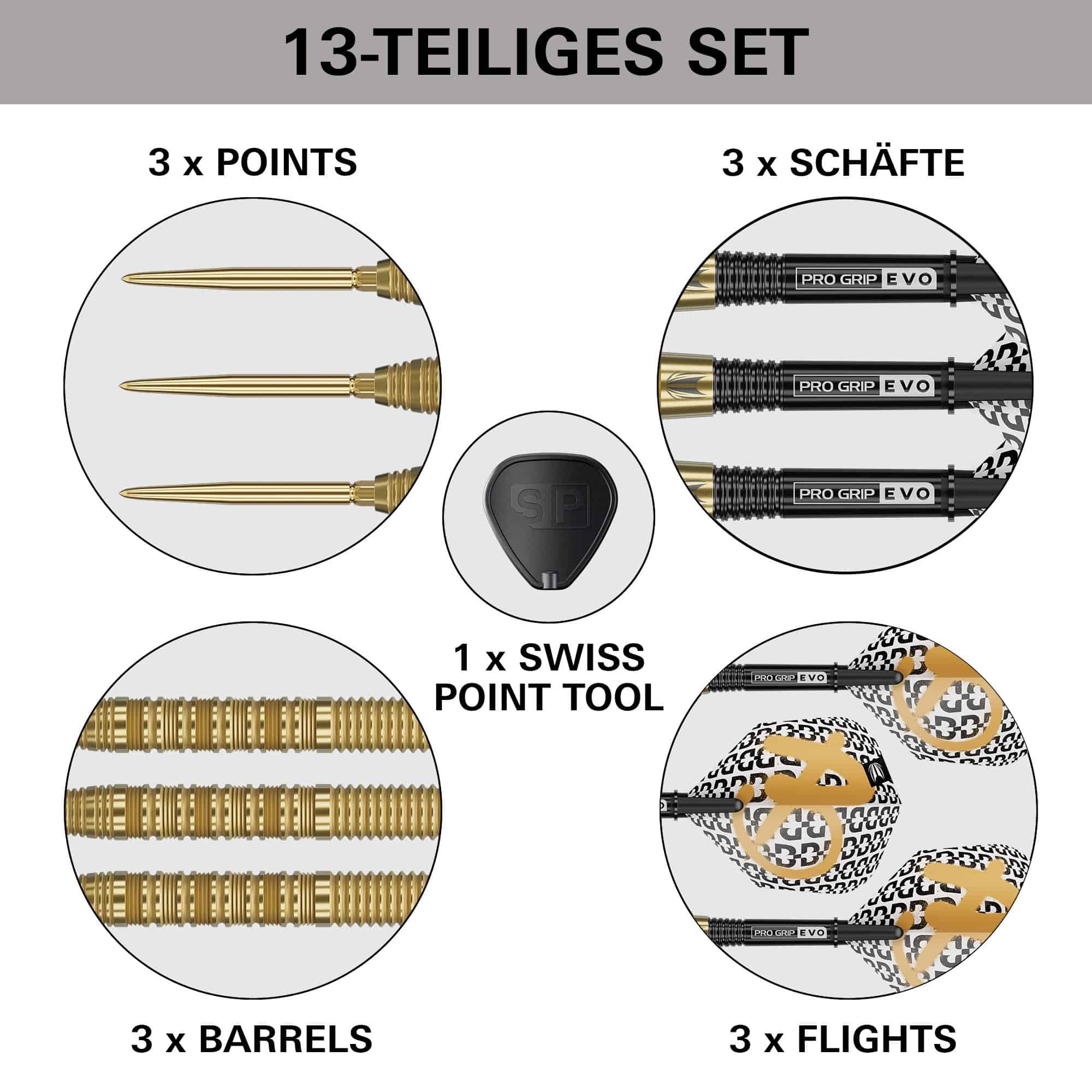 Ocelové šipky Target Bolide Envy 01 Swiss Point Die Target Bolide Envy 01 Swiss Point Steeldarts sind auf diesem Bild zu sehen. Sie bieten eine erstklassige Dart-Performance und modernes Aussehen.
