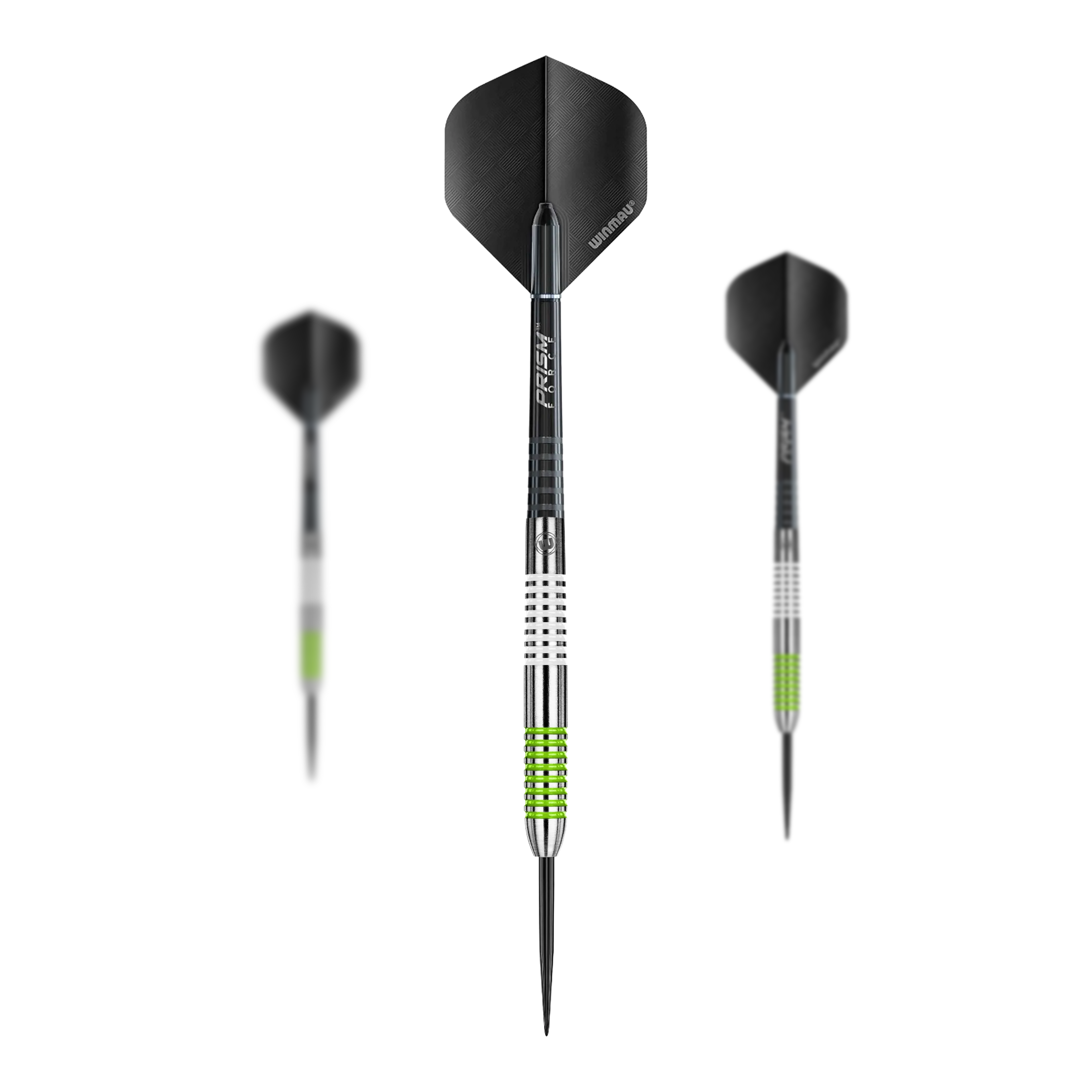 Ocelové šipky Winmau Ton Machine Die Winmau Ton Machine Steeldarts als Set sind zu sehen. Dieses Produkt enthält mehrere Dartpfeile für das Spiel.
