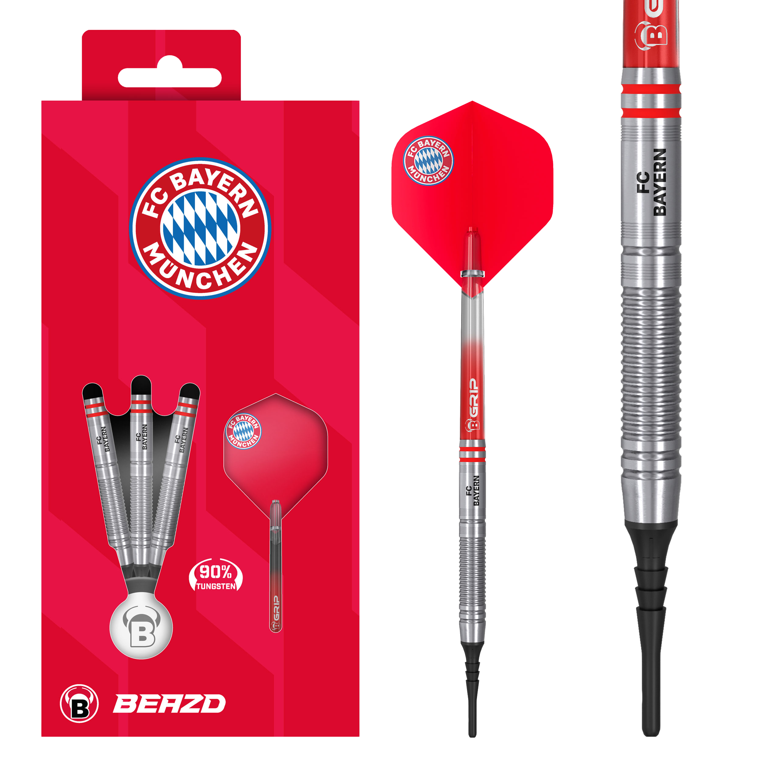 Beazd FC Bayern Mnichov Tungsten Soft Darts - 18g