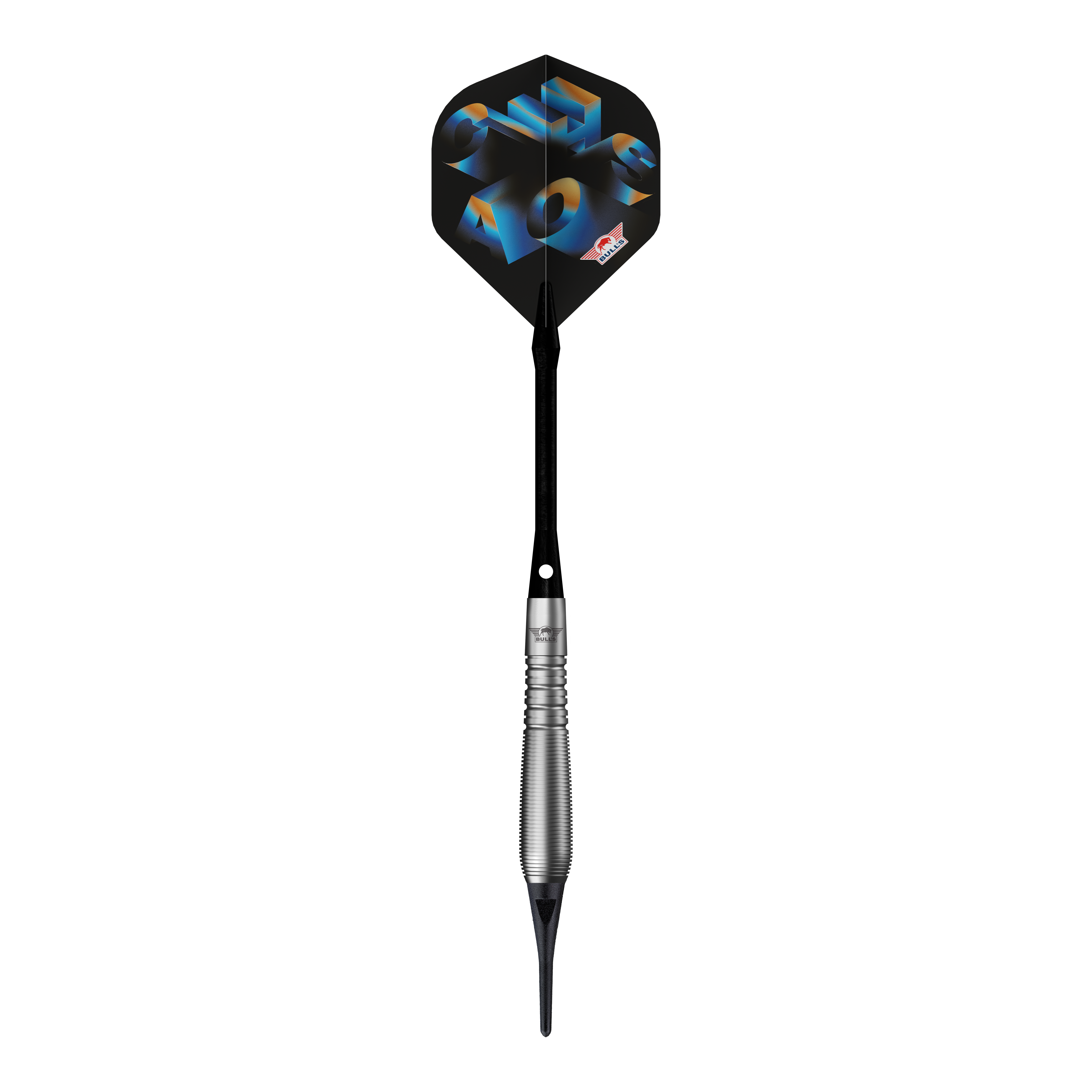 Šipky Bulls NL Chaos Blue Soft - 19g Das Bild zeigt Bulls NL Chaos Blue Softdarts mit einem Gewicht von 19g. Die blauen Softdarts sind für Präzisionswürfe entwickelt.
