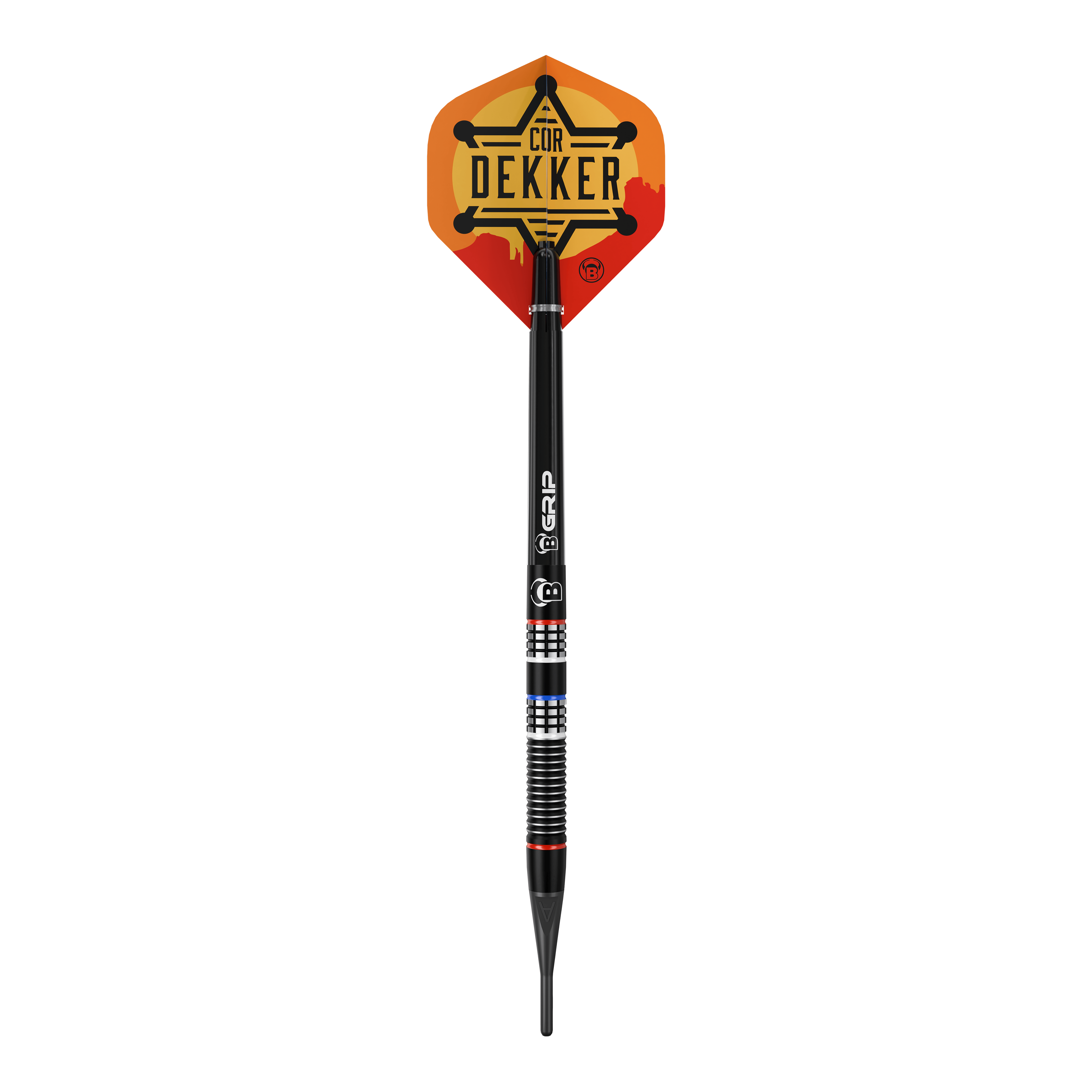 Měkké šipky Bulls Cor Dekker The Sheriff - 20g Auf dem Bild ist Bulls Cor Dekker The Sheriff Softdarts - 20g abgebildet. Diese hochwertigen Softdarts sind für elektronische Dartboards geeignet.