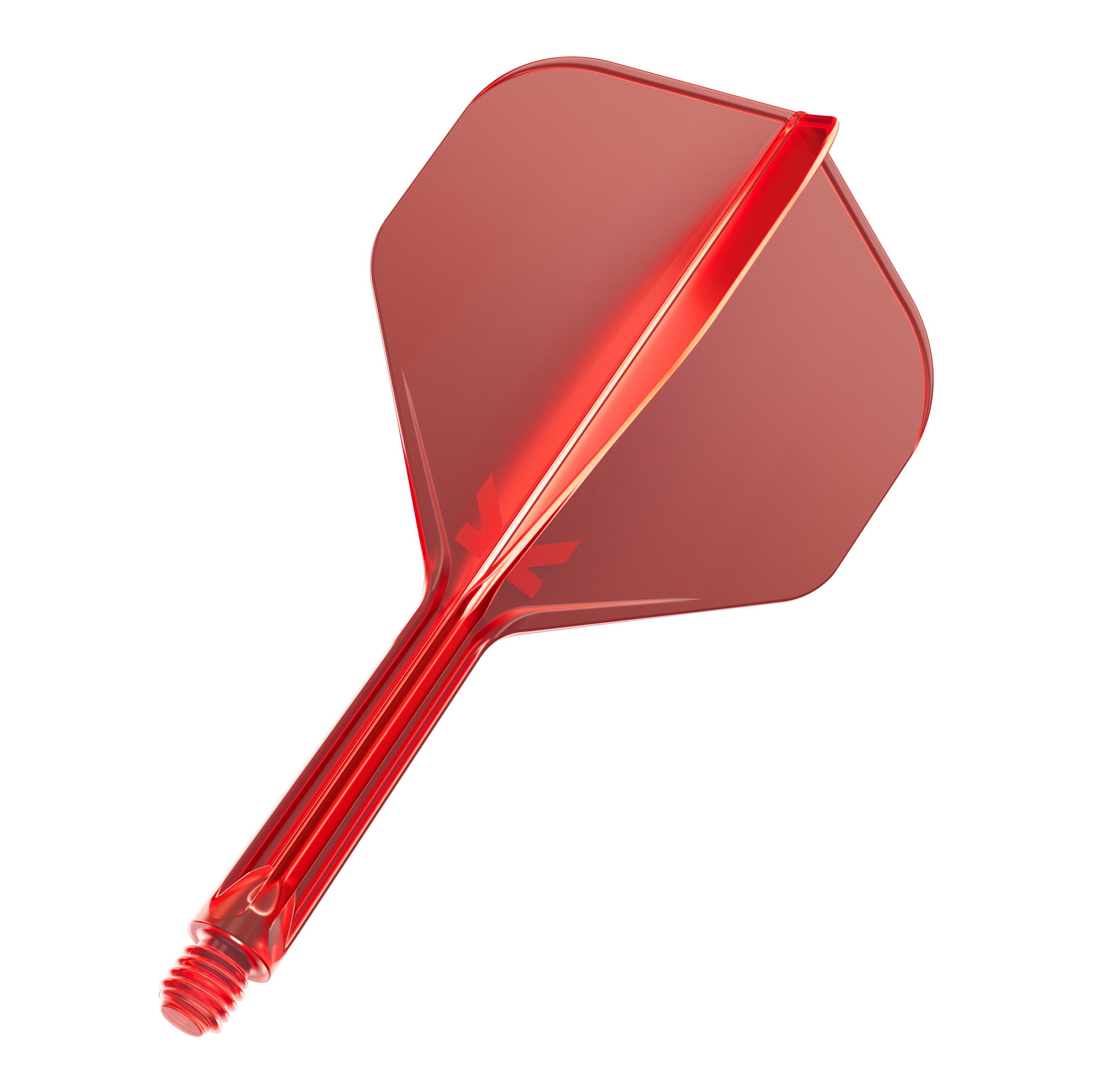 Standardní letový systém Target K-Flex No2 - červený Dies ist ein rotes Dartflight mit einem integrierten Schaft. Das Material sieht durchsichtig und stabil aus.