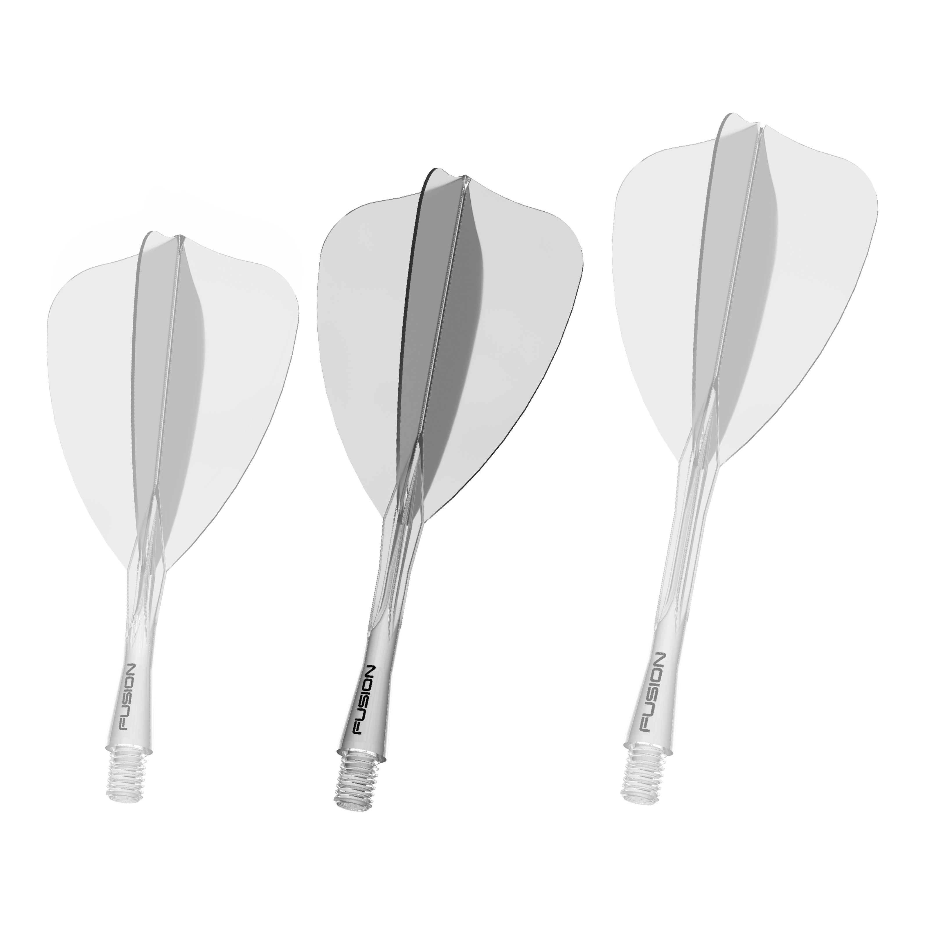 Abgebildet ist ein weiteres Dartzubehör, wie ein Shaft oder Flight. Der Dateiname beschreibt das Produkt als 'Winmau Fusion Flight Shaft System Arrow Clear 28mm 2'.