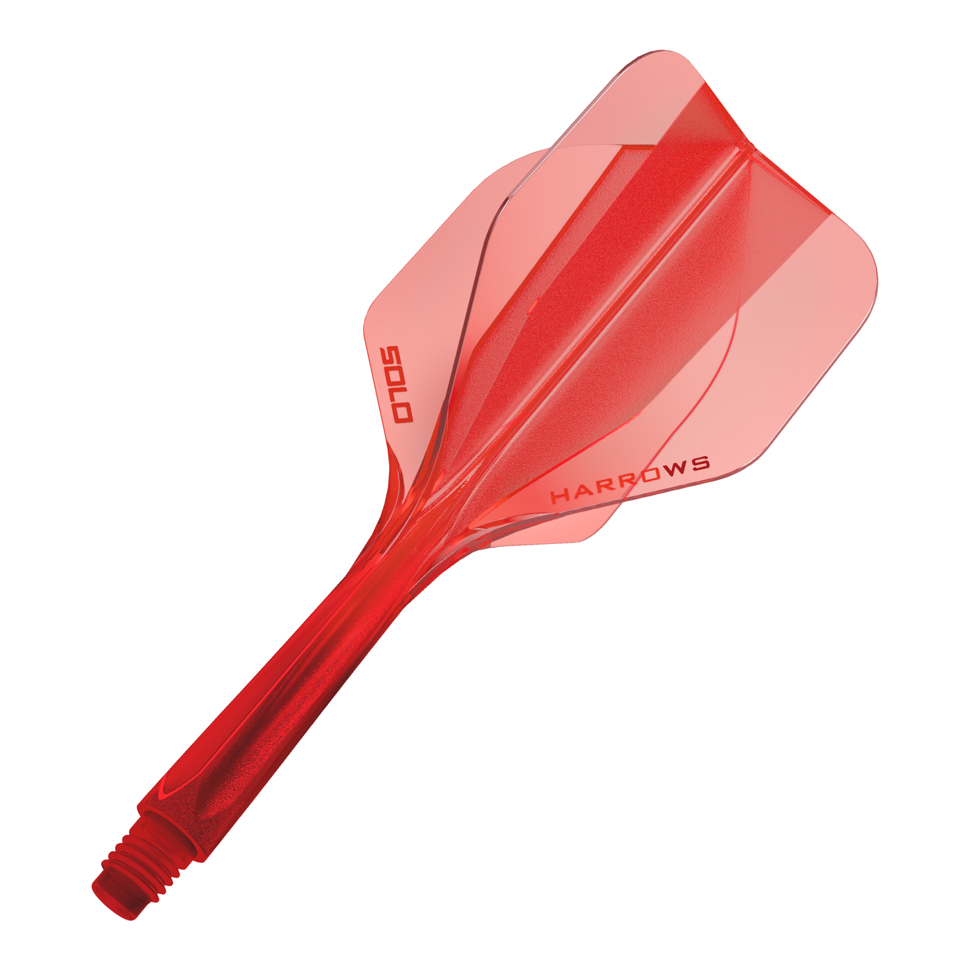Systém letmých hřídelí Harrows Solo No6 - červený Das Bild zeigt das Harrows Solo No6 Flight-Shaft-System in Rot. Es handelt sich um einen Teil eines Dartpfeils, der zur Verbindung von Shaft und Flight dient.