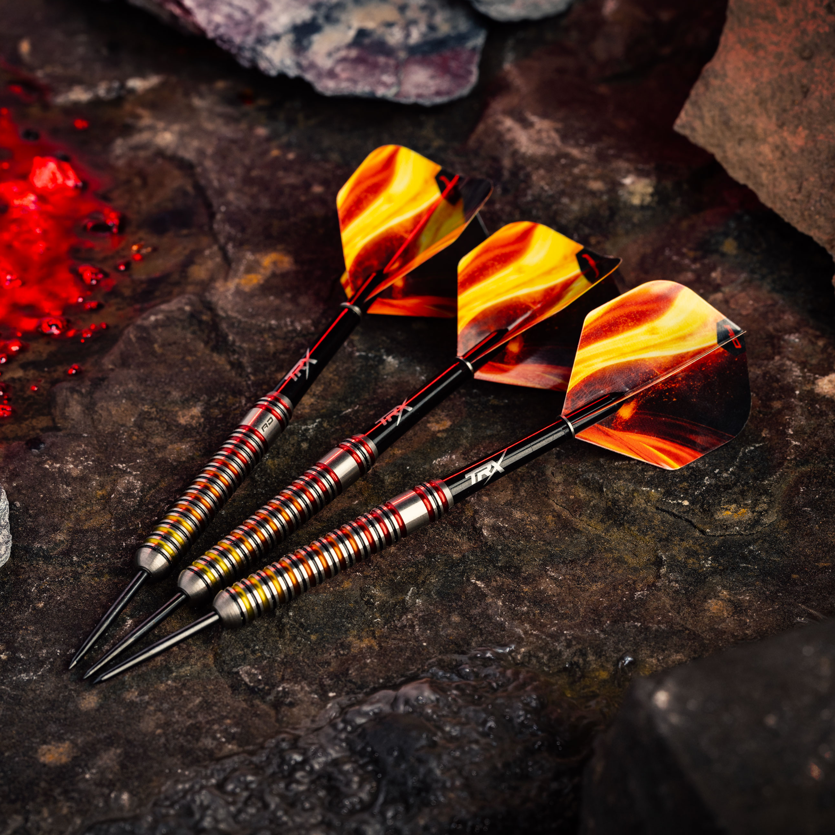 Ocelové šipky Red Dragon Furnace Dies ist ein Bild der Red Dragon Furnace Steeldarts. Die Darts sind speziell für Präzision und Leistung entwickelt.