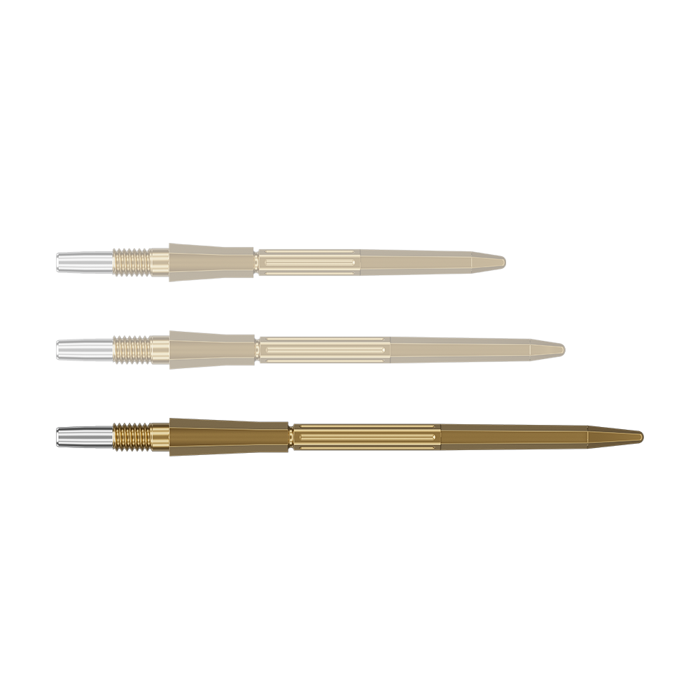 Špičky na šipky Target Elysian Archetype 43 Swiss Point ocelové - zlaté Das Bild zeigt eine goldene Dartspitze in der Länge 42 mm. Die Dartspitze ist von Target Elysian Archetype 43 SwissPoint.