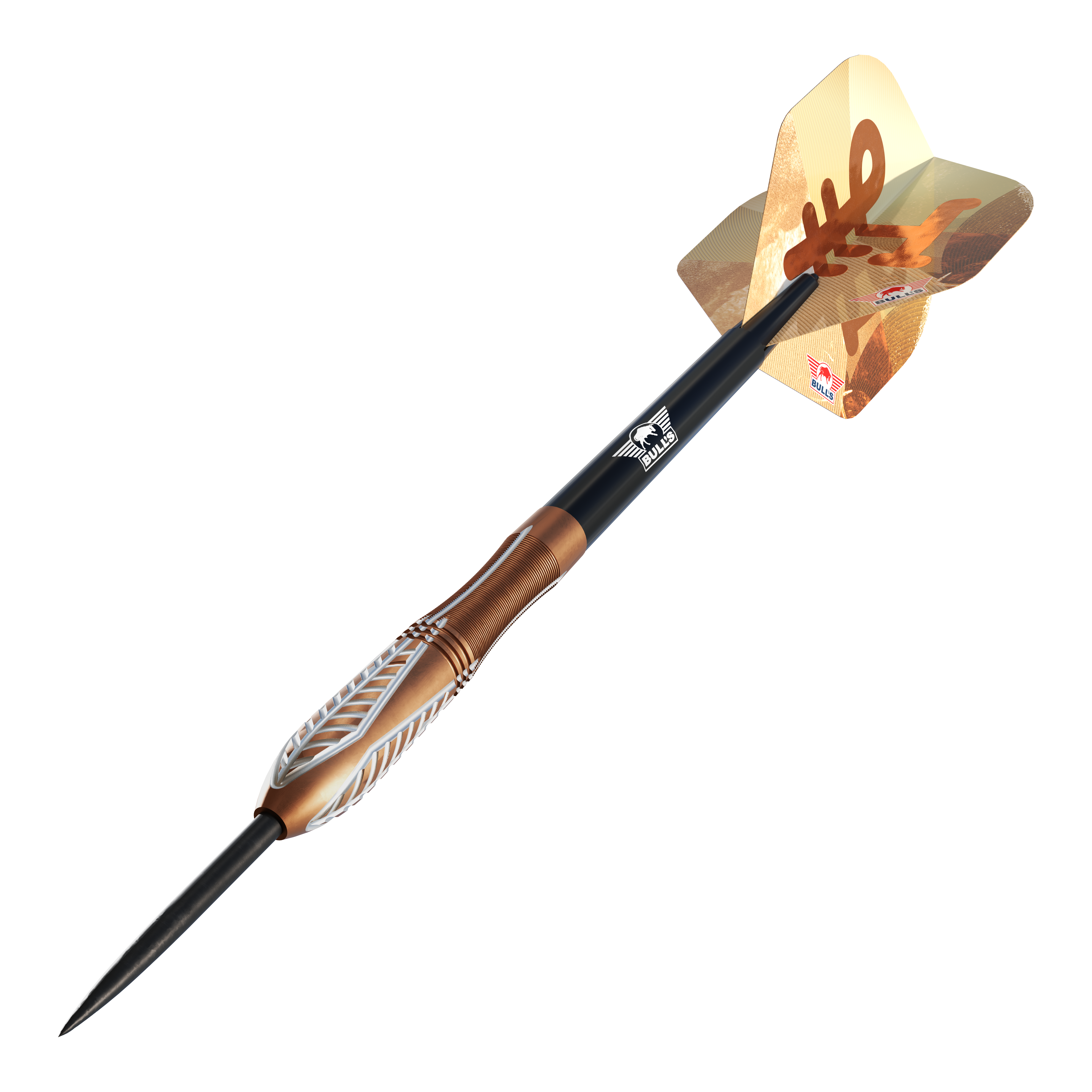 Zu sehen sind Bulls NL Bronzo Nova Steeldarts - 24g. Das Produkt liegt in Nahaufnahme vor.