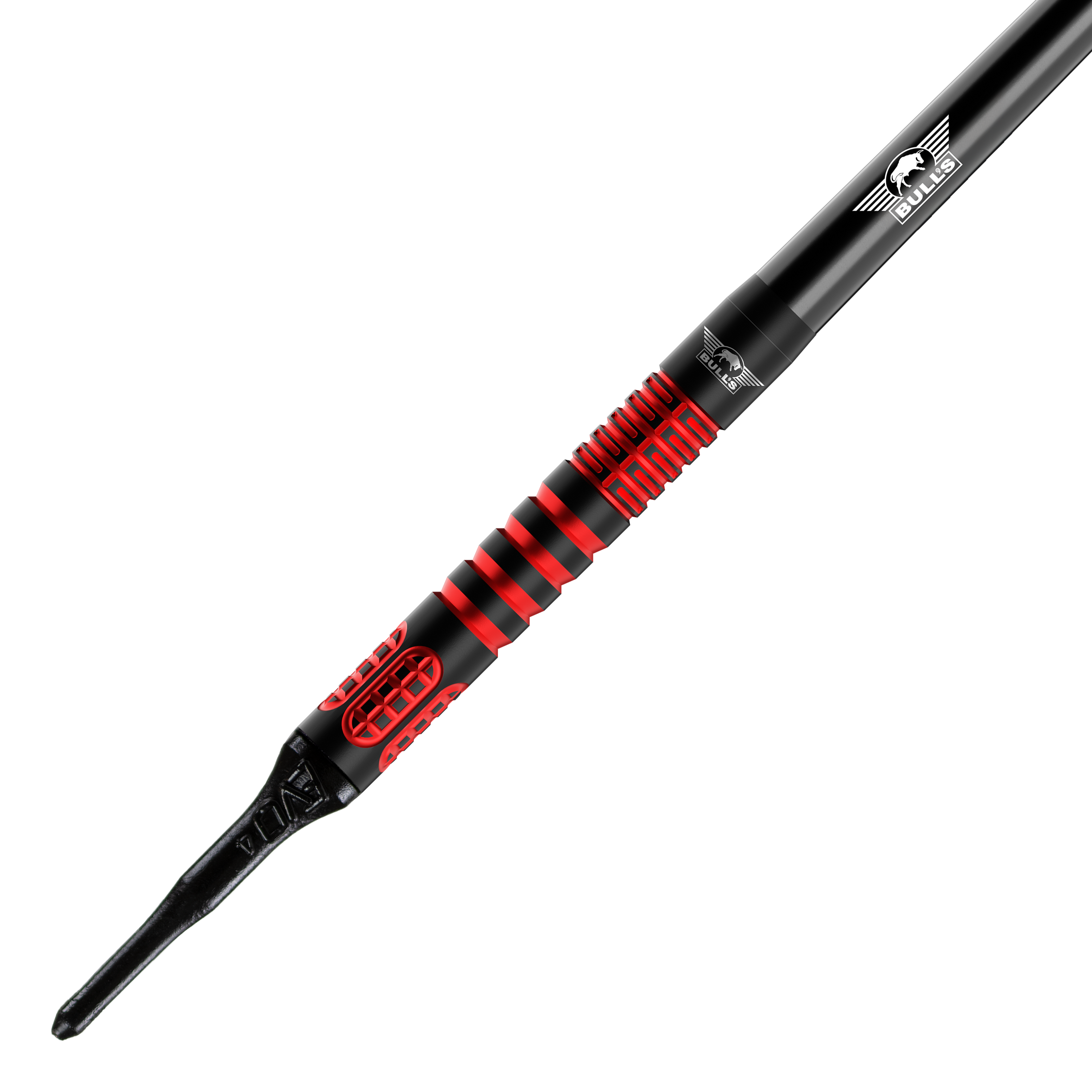 Abgebildet sind Bulls NL Stefan Bellmont 90 Softdarts mit 20 Gramm Gewicht. Sie sind für das Softdartspiel konzipiert.