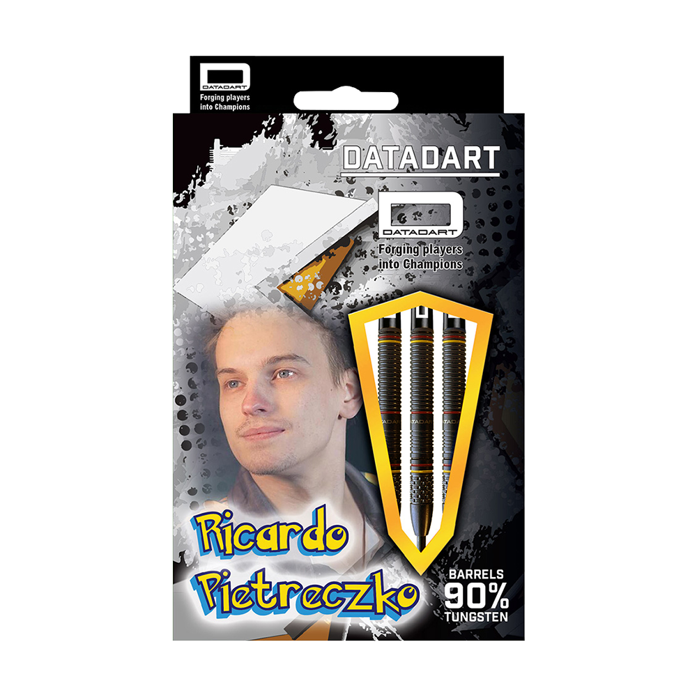 Das Foto zeigt die Datadart Ricardo Pietreczko Pikachu Steeldarts. Sie sind besonders bei Dartspielern beliebt.