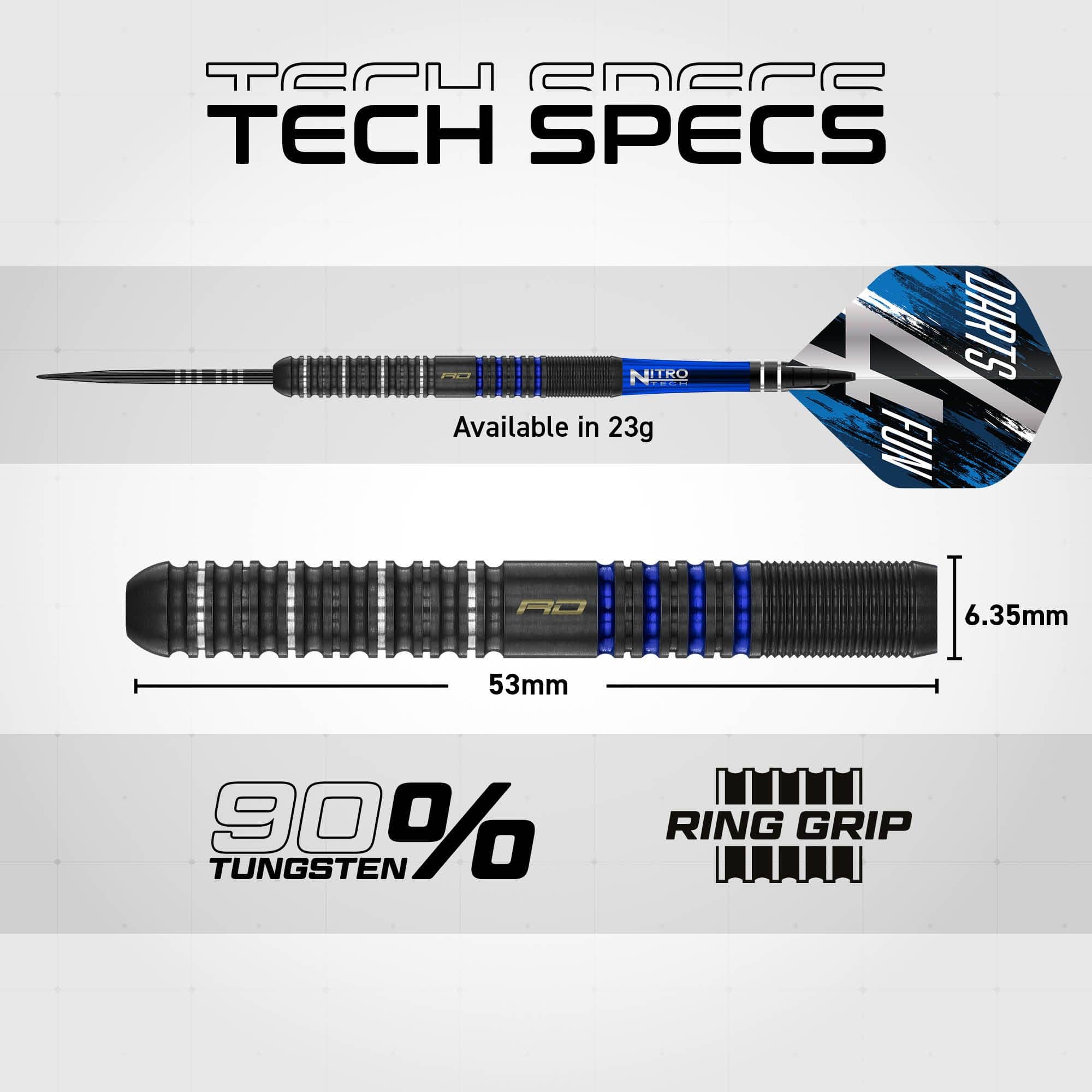 Ocelové šipky Red Dragon David Williams V1 - 23g Das Bild zeigt Red Dragon David Williams V1 Steeldarts - 23g. Dieses Produkt ist ideal für Dartsport-Enthusiasten.