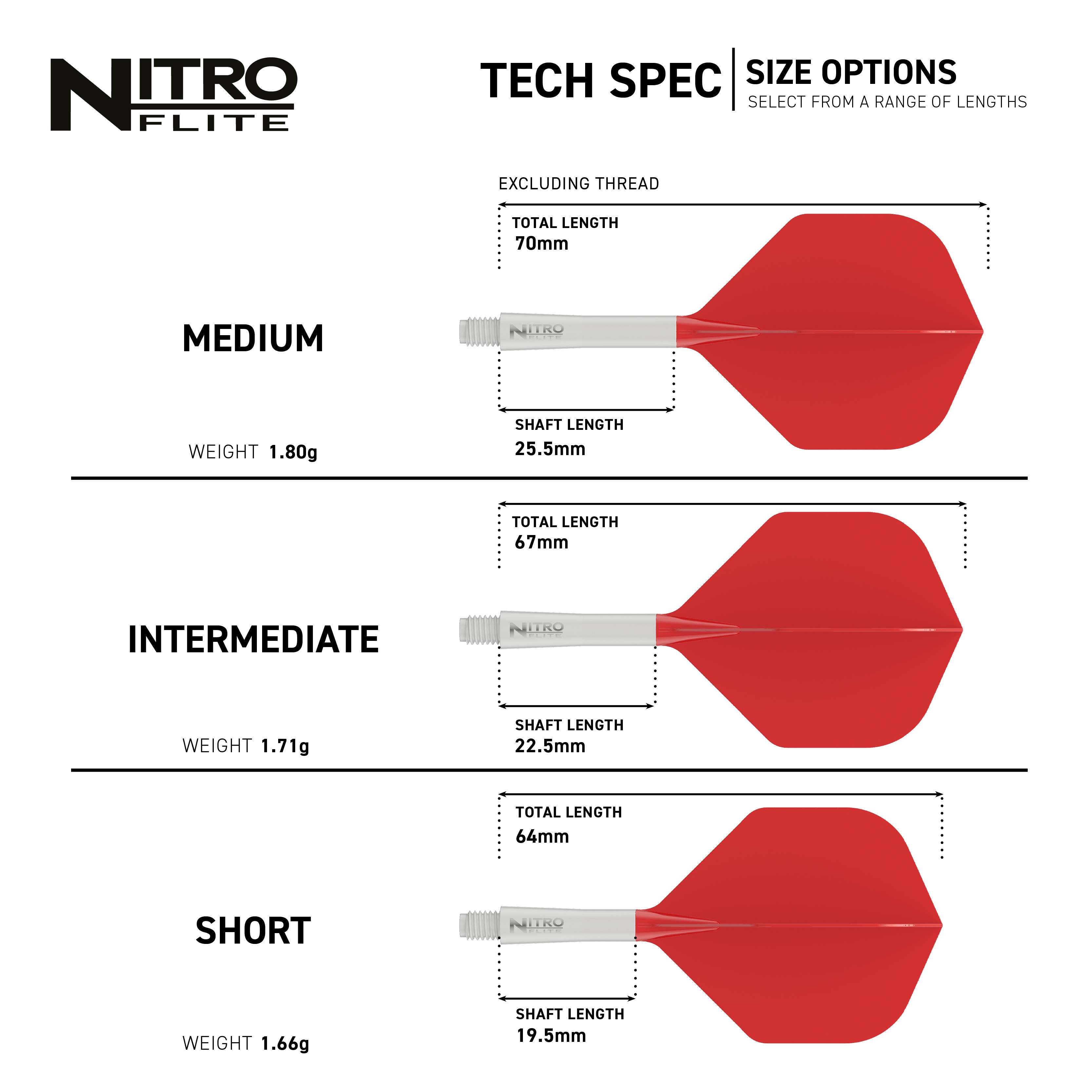 Red Dragon Nitroplite - White Shaft Red No2 Flights Abgebildet ist das Red Dragon Nitroflite Set mit weißem Shaft und roten No2 Flights. Dieses Dartzubehör ist ideal für präzises Spiel und modernes Design.