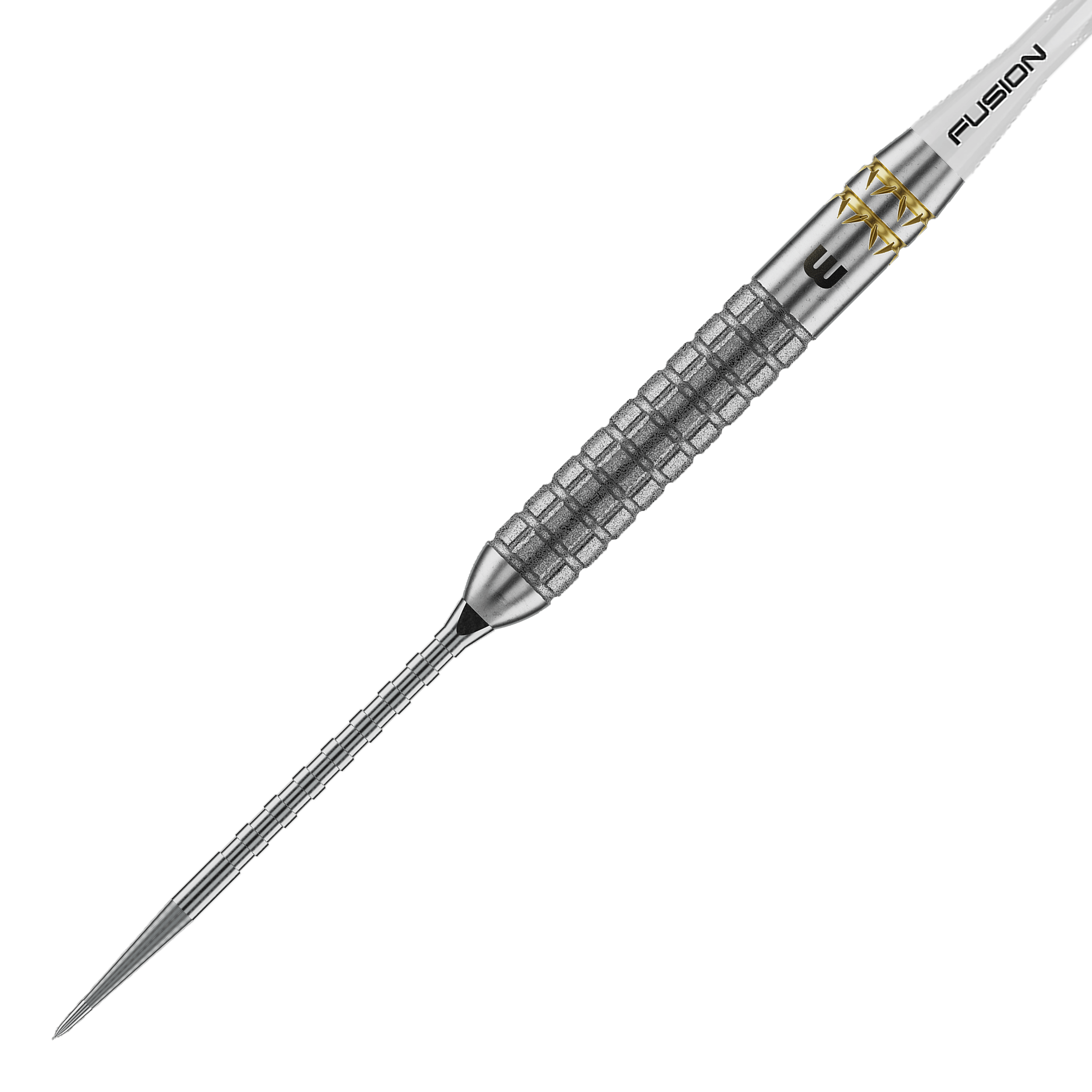 Šipky Winmau Gian Van Veen W-MAX Switch Point ocelové Winmau Gian Van Veen W-MAX Switch Point Steeldarts werden aus einer anderen Perspektive gezeigt. Die Darts liegen auf einer weißen Fläche.