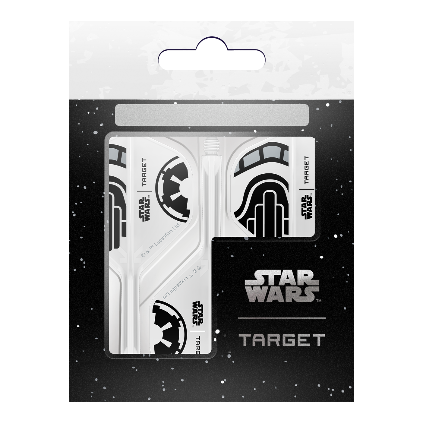 Standardní letky Target Star Wars K-Flex Stormtrooper No2 Target Star Wars K-Flex Stormtrooper No2 Standard Flights. Standard-Dartsflights mit Stormtrooper-Motiv inspiriert von Star Wars.