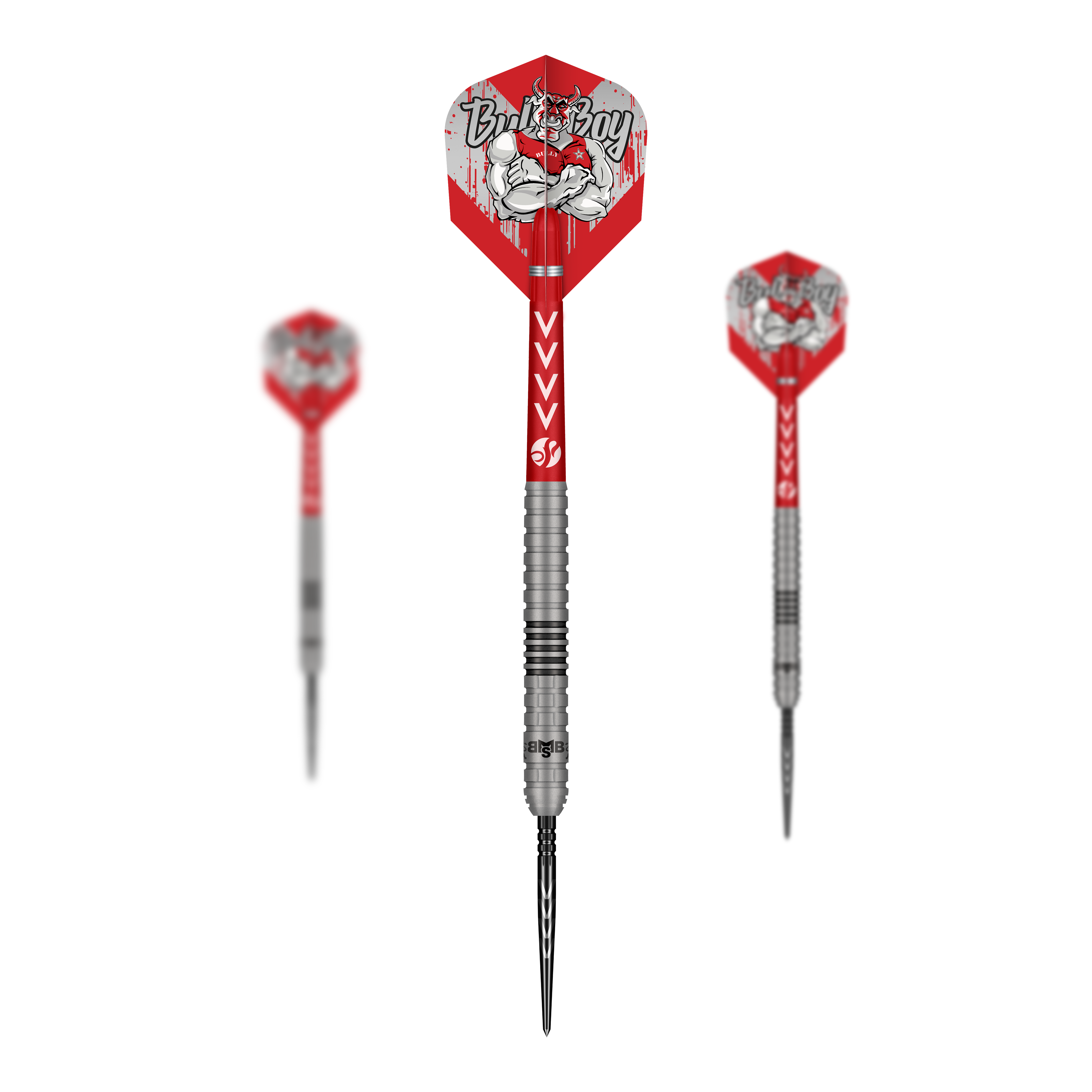 Ocelové šipky Shot Michael Smith Series 2 Turbo Point Das Bild zeigt ein Set der Shot Michael Smith Series 2 Turbo Point Steeldarts. Das Set ist geeignet für alle Dartspieler.