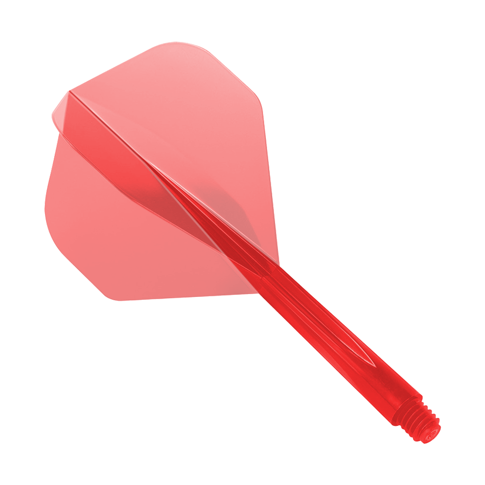 Standardní letový systém Condor Axe Clear Red Das Bild zeigt das Produkt "Condor Axe Clear Red Flight-System Standard". Es ist ein rotes, durchsichtiges Dart-Flight-System in Standardform.