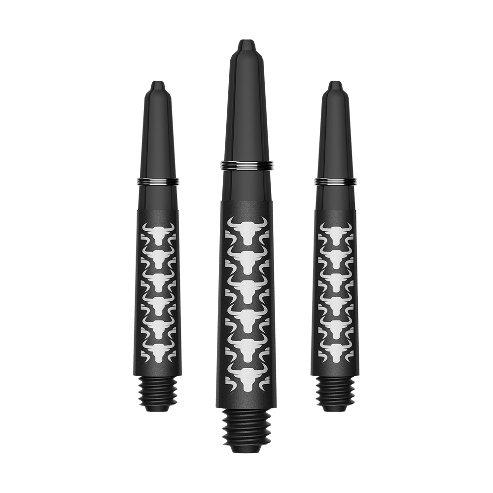 Karbonové šachty Bulls NL Capo - bílé Zu sehen ist ein Set von weißen kurzen Carbon Shafts für Darts. Die Schäfte haben eine Länge von ca. 34 mm und sind aus Kohlefaser.
