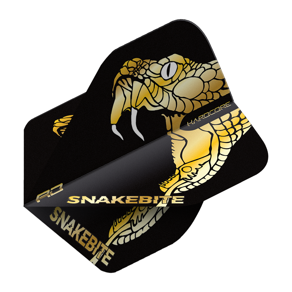 Red Dragon Hardcore Premium Peter Wright Snakebite Gold Snake Standard Flights