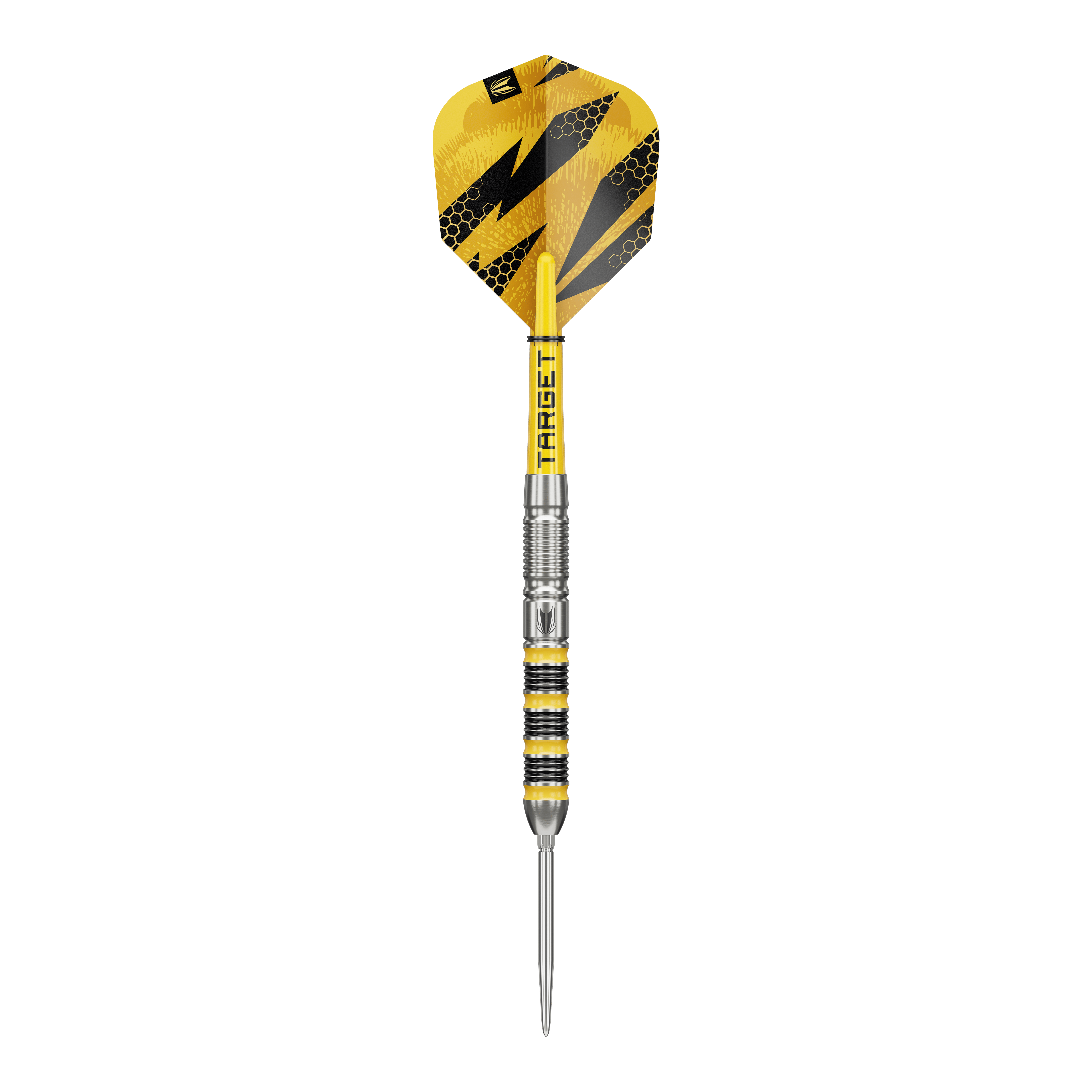 Ocelové šipky Target Buzz 01 Swiss Points Das Bild zeigt Target Buzz 01 Swiss Points Steeldarts. Es handelt sich um hochwertige Steeldarts für Präzisionswürfe.