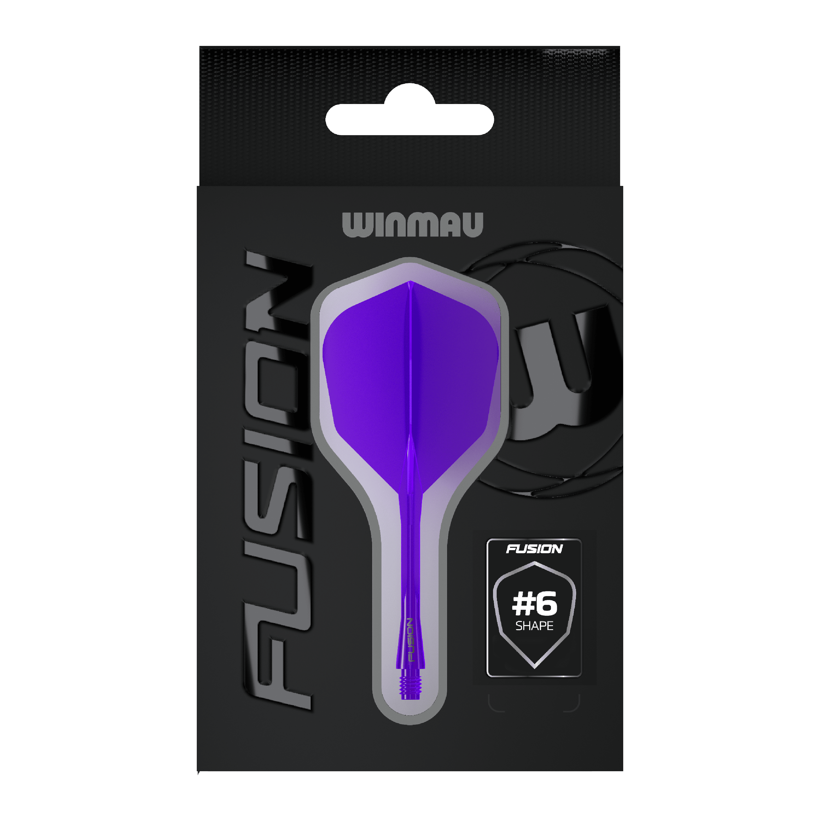 Systém letky Winmau Fusion č. 6 fialový Zu sehen ist das Winmau Fusion Flight-Shaft-System No6 in Lila. Das Produkt wird für Dartspiele verwendet.