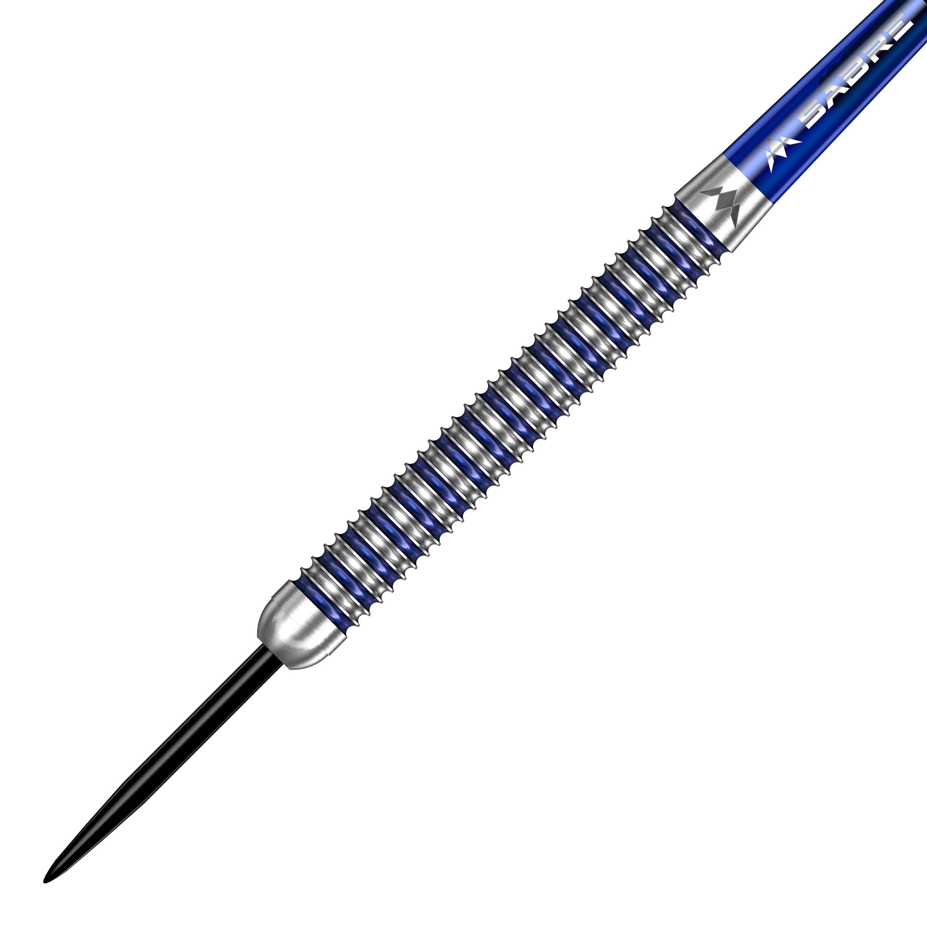 Ocelové šipky Mission ION Blue Silver Mission ION Blue Silver Steeldarts werden hier abgebildet. Die Darts haben ein blau-silbernes Design.