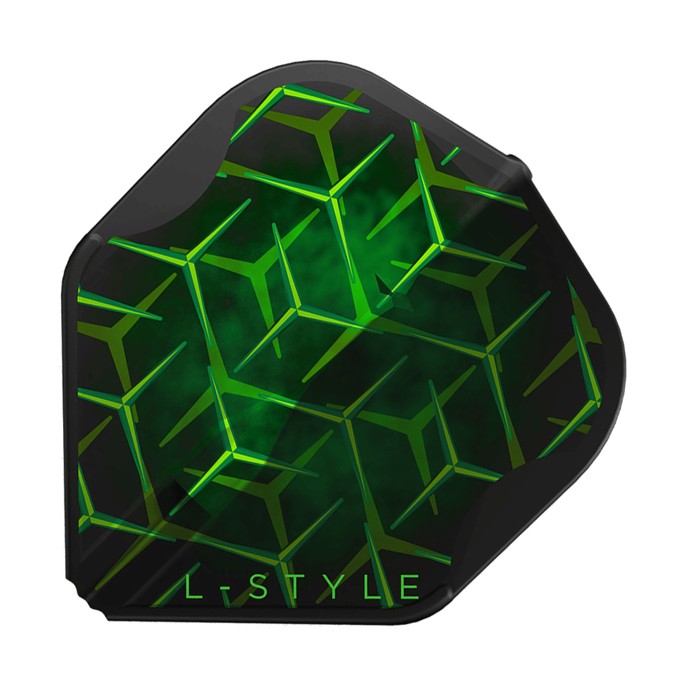Letky L-Style Lukas Wenig V1 Black L1EZ L-Style Lukas Wenig V1 Black L1EZ Flights sind als Einzelstück mit mattem Finish abgebildet. Die schwarze Farbe hebt die Struktur hervor.