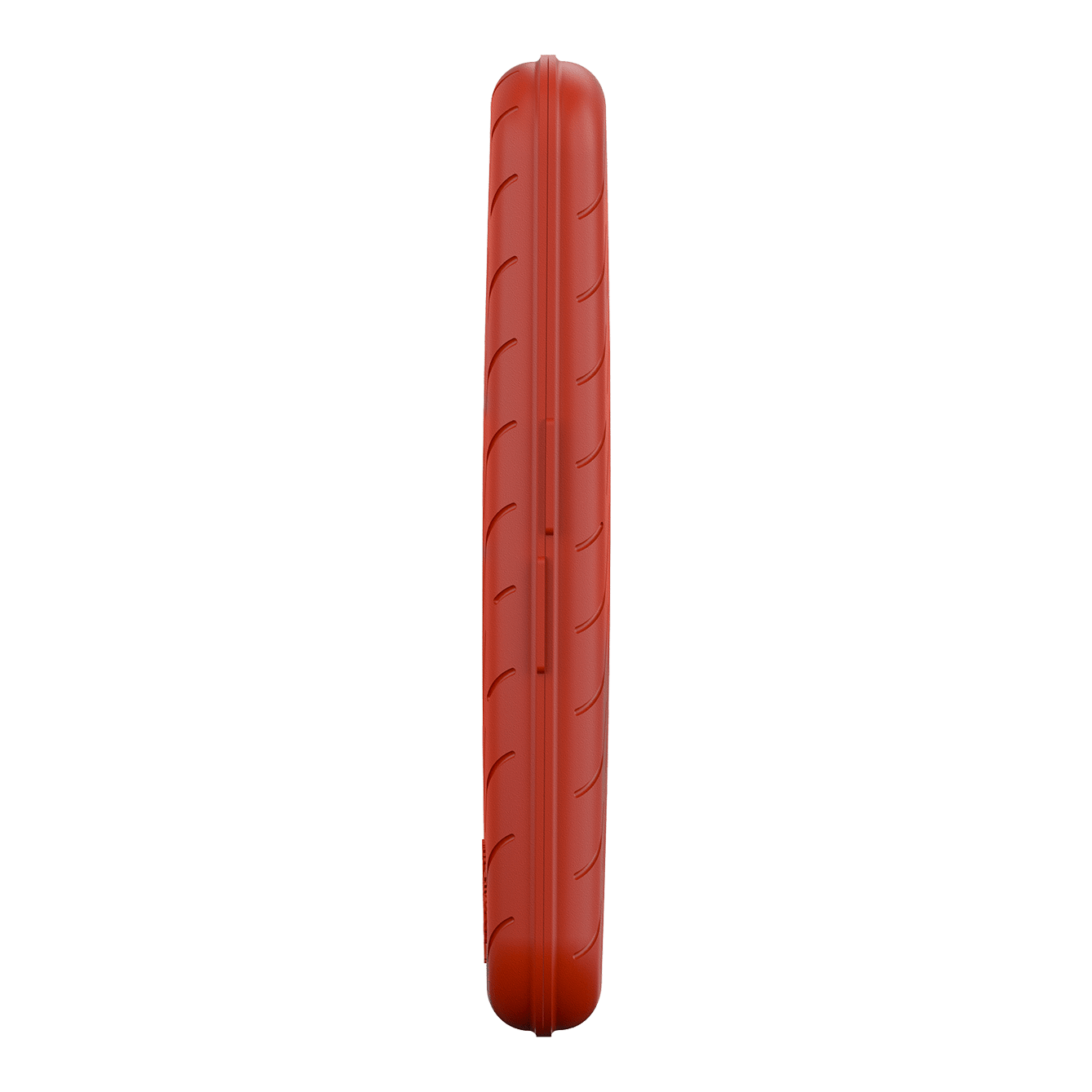 Pouzdro na šipky Harrows Slimcase Das Bild zeigt eine schlanke, rote Darttasche von der Seite. Die Oberfläche ist strukturiert und leicht abgerundet.