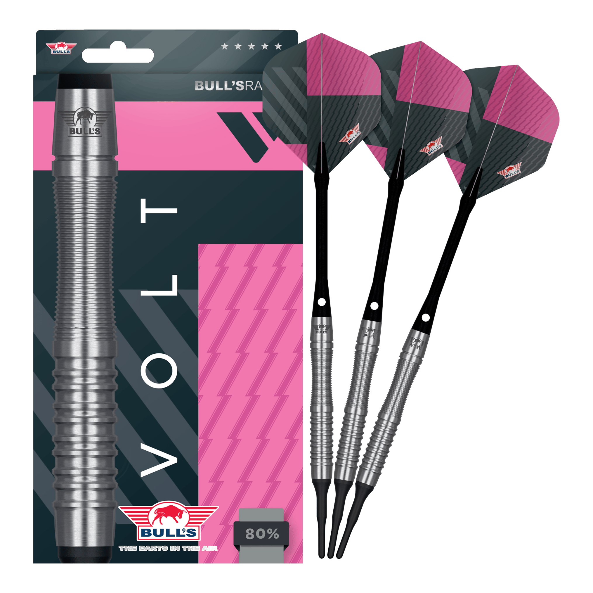 Šipky Bulls NL Volt Pink Soft - 19g