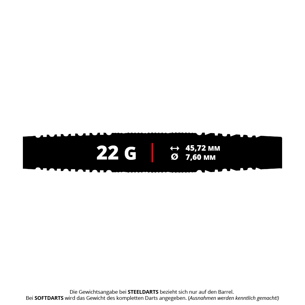 Měkké šipky Red Dragon Amp Torpedo - 22g Das Foto zeigt die Red Dragon Amp Torpedo Softdarts mit einem Gewicht von 22g. Diese Softdarts überzeugen durch ihr torpedoförmiges Design.