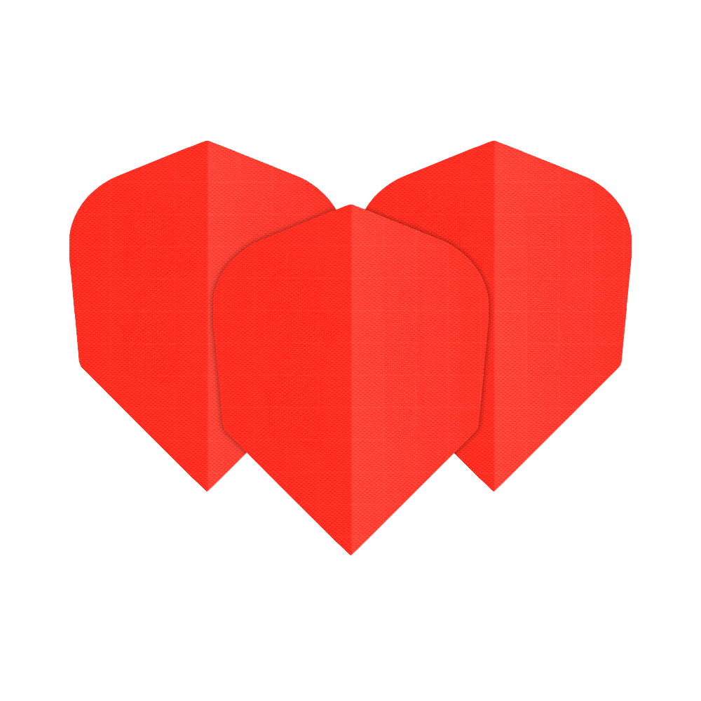 Nylonová tkanina č. 6 letky Das Bild trägt den Dateinamen 'Nylon-Stoff_No6_Flights_NeonOrange_1Set'. Wahrscheinlich zeigt es ein Set Flight-Flügel aus Nylon-Stoff in Neonorange.