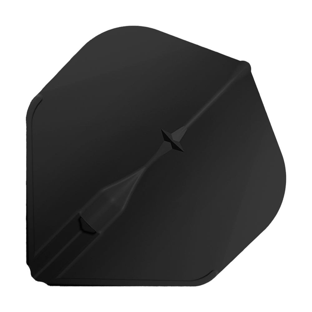 Standardní lety L-Style Champagne L1EZ Das Bild zeigt das Produkt "L-Style Champagne L1EZ Standard Flights" in schwarzer Farbe. Es handelt sich um ein standardisiertes Dart-Flight-Zubehör mit einem schlichten, eleganten Design.
