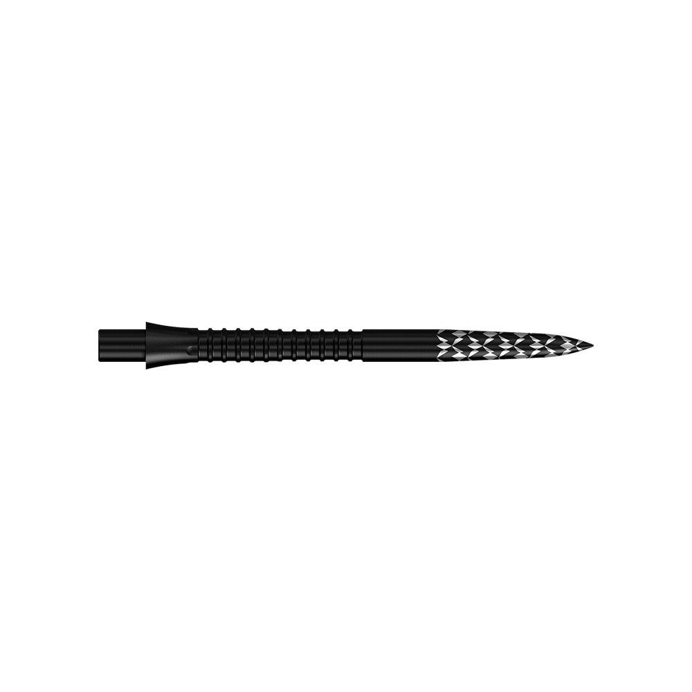 Špičky na šipky Mission Caliburn EVO s logem GV - černé Das Bild zeigt einen Artikel mit dem Dateinamen 'M002125_Mission_Caliburn_EVO_GV-Logo_Steeldartspitzen_Schwarz_32mm_2'. Wahrscheinlich handelt es sich um schwarze Steeldartspitzen mit einer Länge von 32mm.