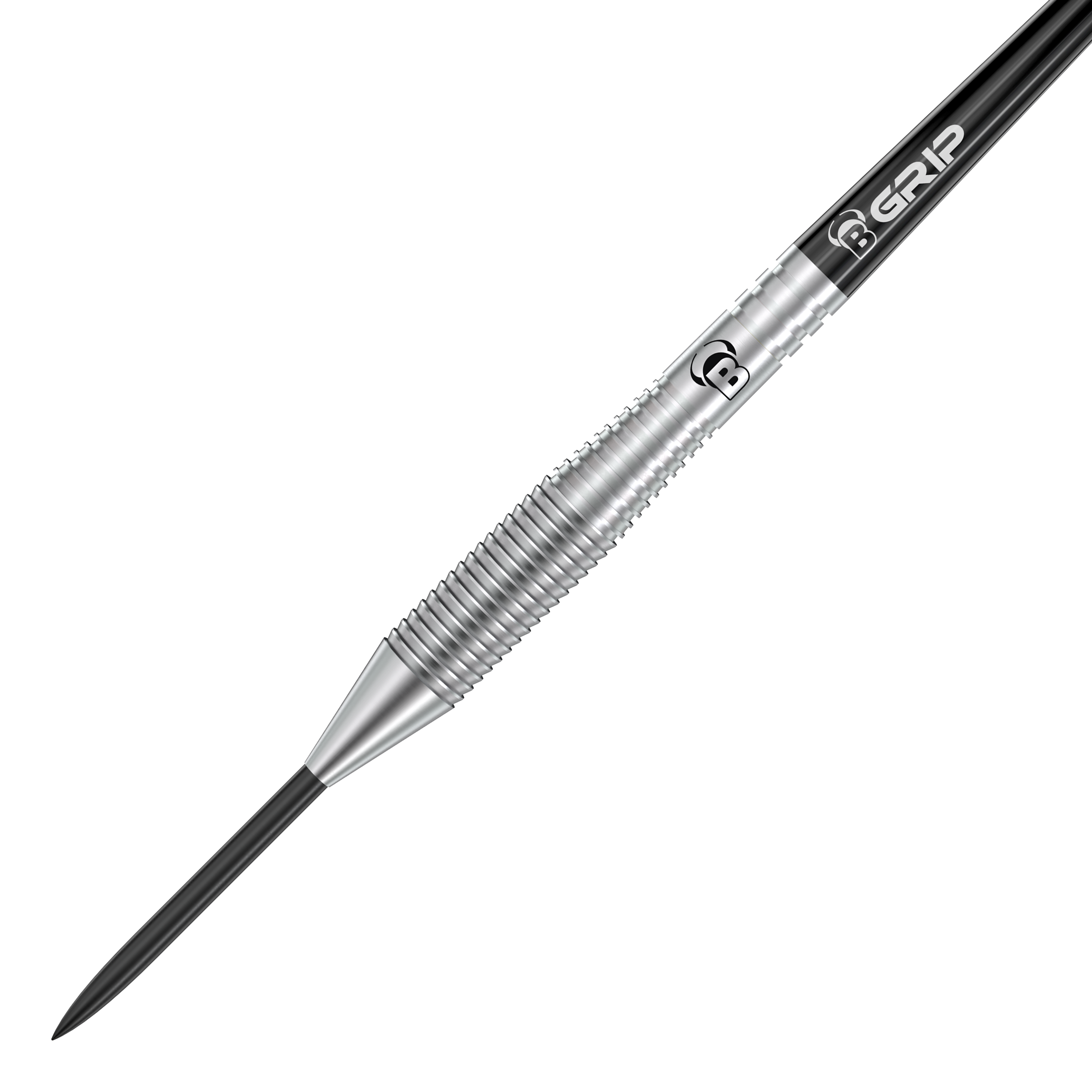 Ocelové šipky Bulls Martin Schindler TW80 Das Bild zeigt einen Bulls Martin Schindler TW80 Steeldart. Der Dartpfeil ist silberfarben mit einer geriffelten Griffzone und schwarzem Schaft.