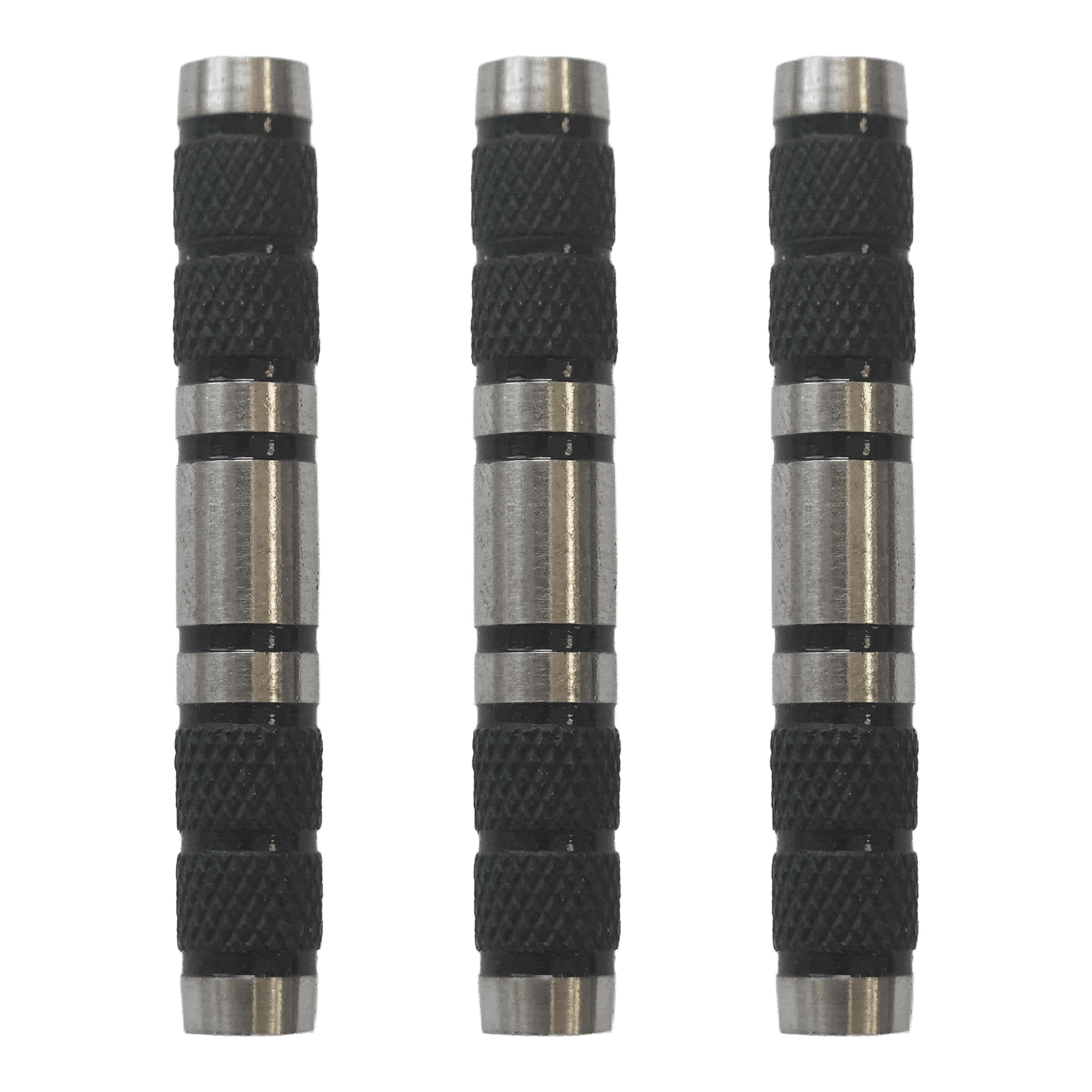 McDart vroubkované černé hlavice na softdarty - 18g Zu sehen ist McDart Knurled Black Softdart Barrels - 18g im Set. Die abgebildeten Dart-Barrels sind schwarz und besitzen eine griffige Oberfläche.