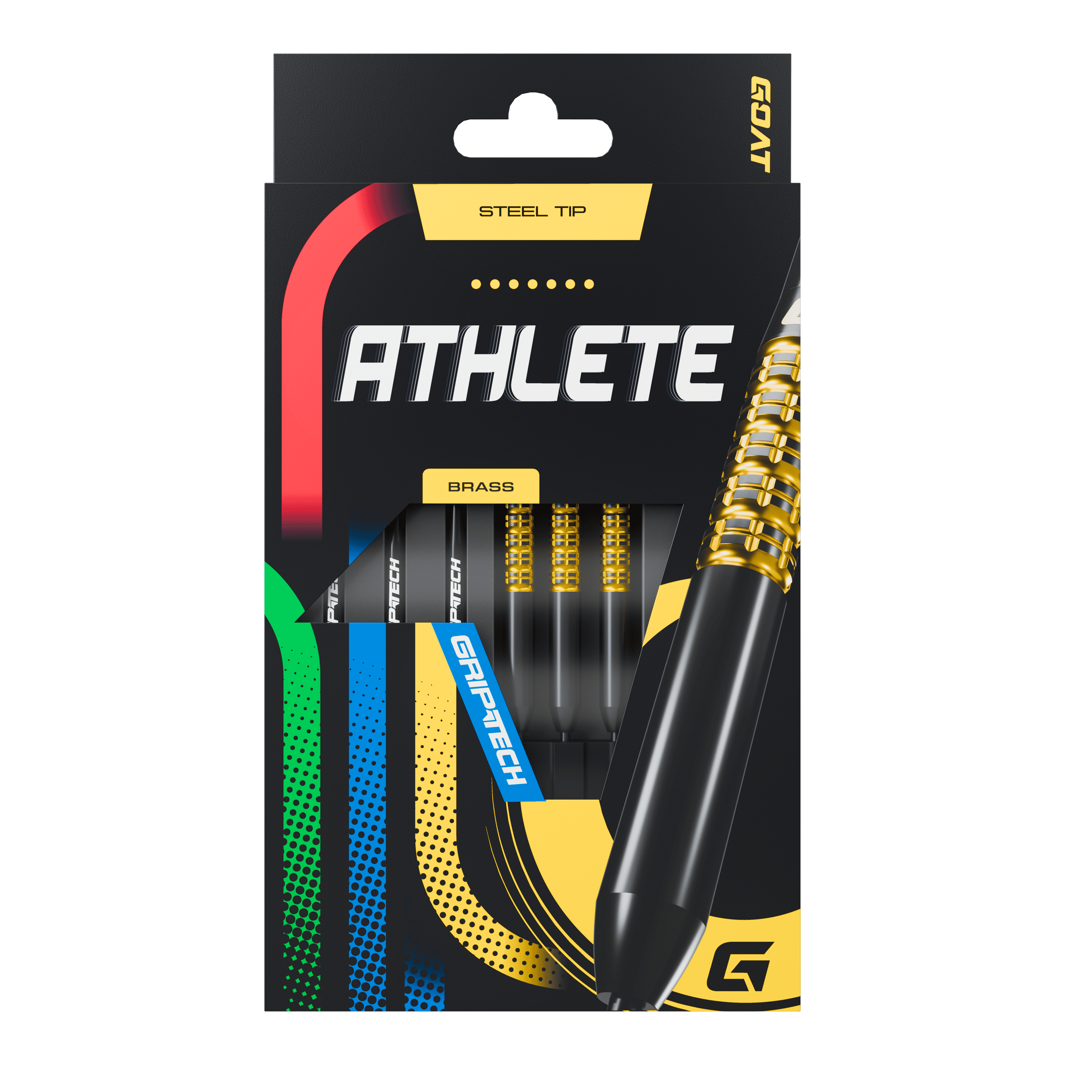 GOAT Athlete Yellow Mosaz Steeldarts - 12g