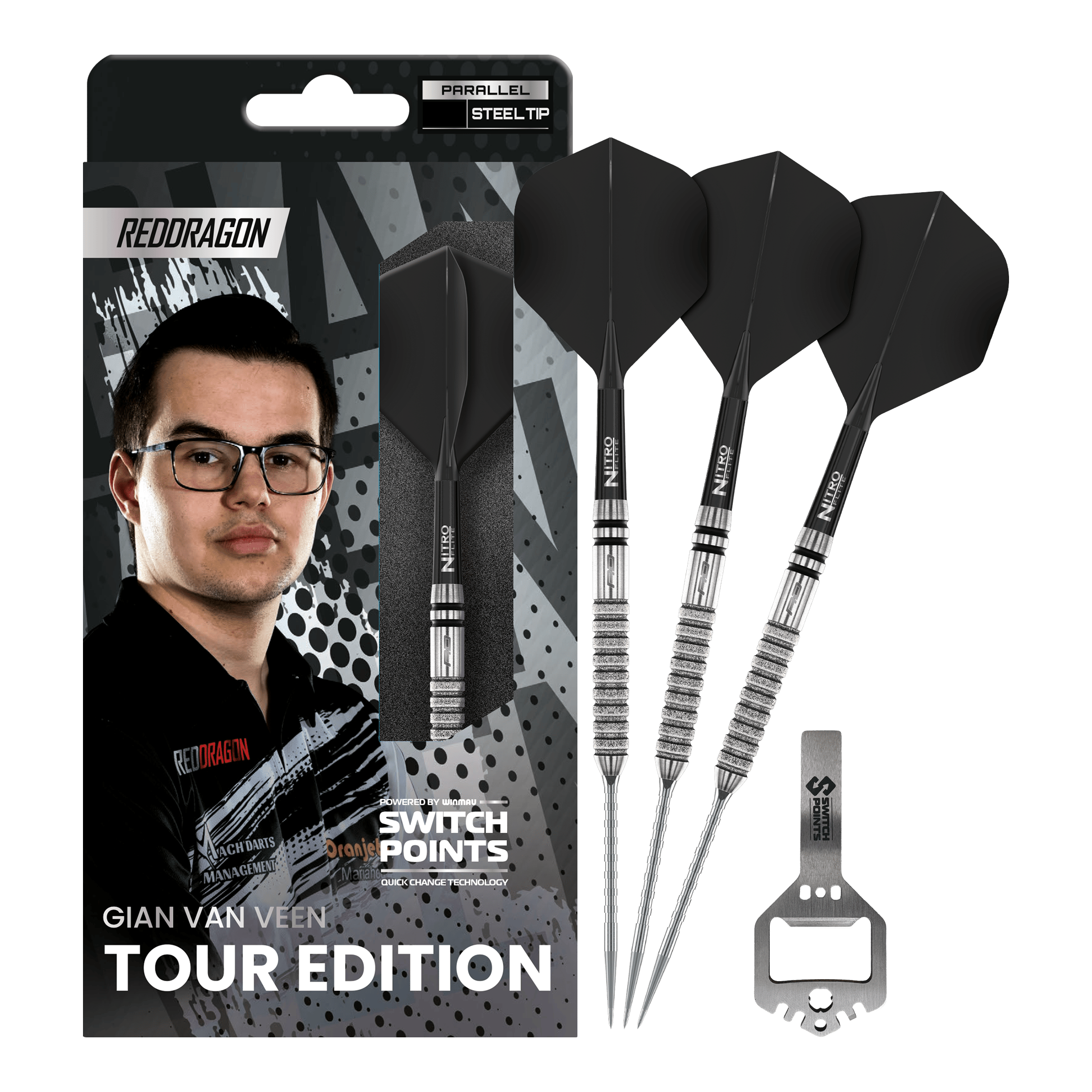 Ocelové šipky Red Dragon Gian Van Veen Tour Edition Switch Point - 21g Abgebildet sind die Red Dragon Gian Van Veen Tour Edition Switch Point Steeldarts - 21g in voller Länge. Die Steeldarts zeichnen sich durch ihre hochwertige Verarbeitung aus.
