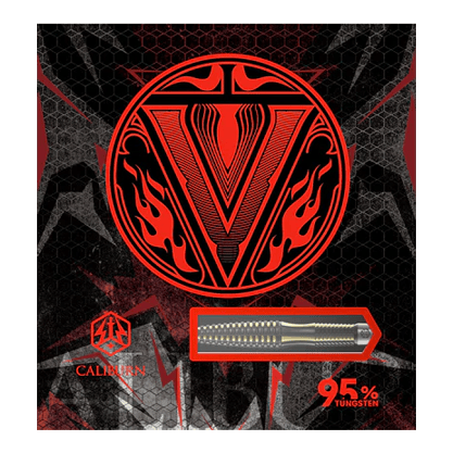 Abgebildet sind die Caliburn V-Series V1 Steeldarts. Diese Darts eignen sich hervorragend für den Präzisionssport.