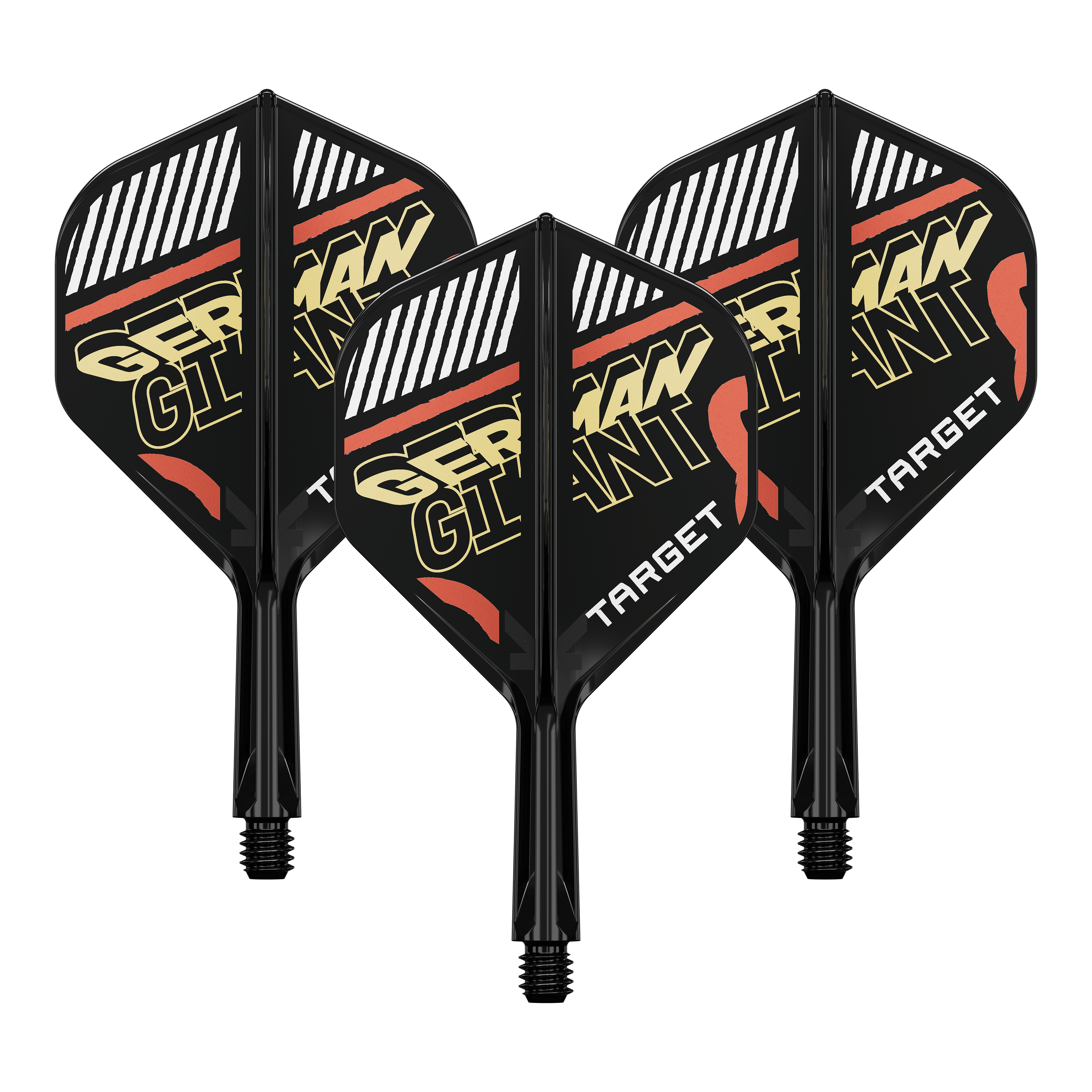 Systém standardní letové hřídele Target K-Flex Gabriel Clemens No2 Das Bild zeigt ein Flight-Shaft-System für Darts. Es handelt sich um ein Zubehör für professionelle Dartspieler.
