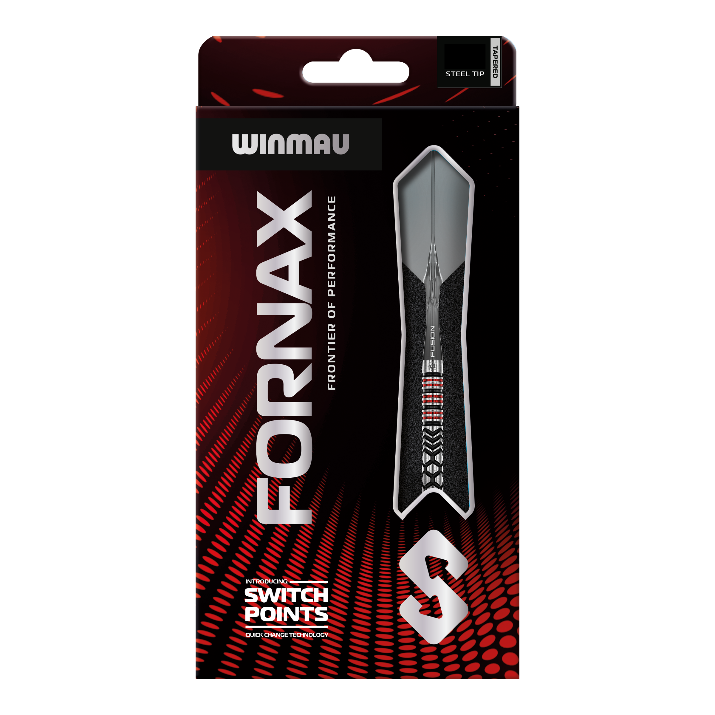 Šipky Winmau Fornax Tapered Switch Point ocelové Auf dem Bild sieht man die Winmau Fornax Tapered Switch Point Steeldarts. Sie zeichnen sich durch ihre schlanke und konische Form aus.