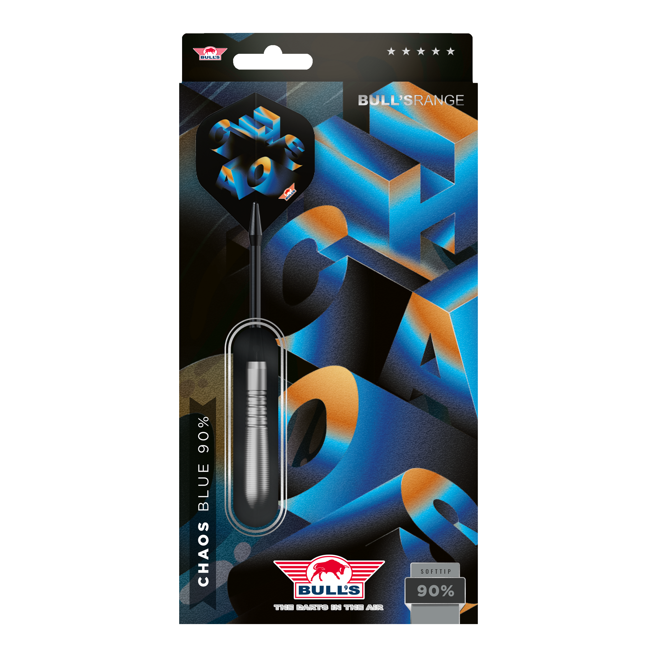 Šipky Bulls NL Chaos Blue Soft - 19g Hier sind Bulls NL Chaos Blue Softdarts - 19g abgebildet. Das Design hebt die blaue Farbe und die schlanke Form der Darts hervor.