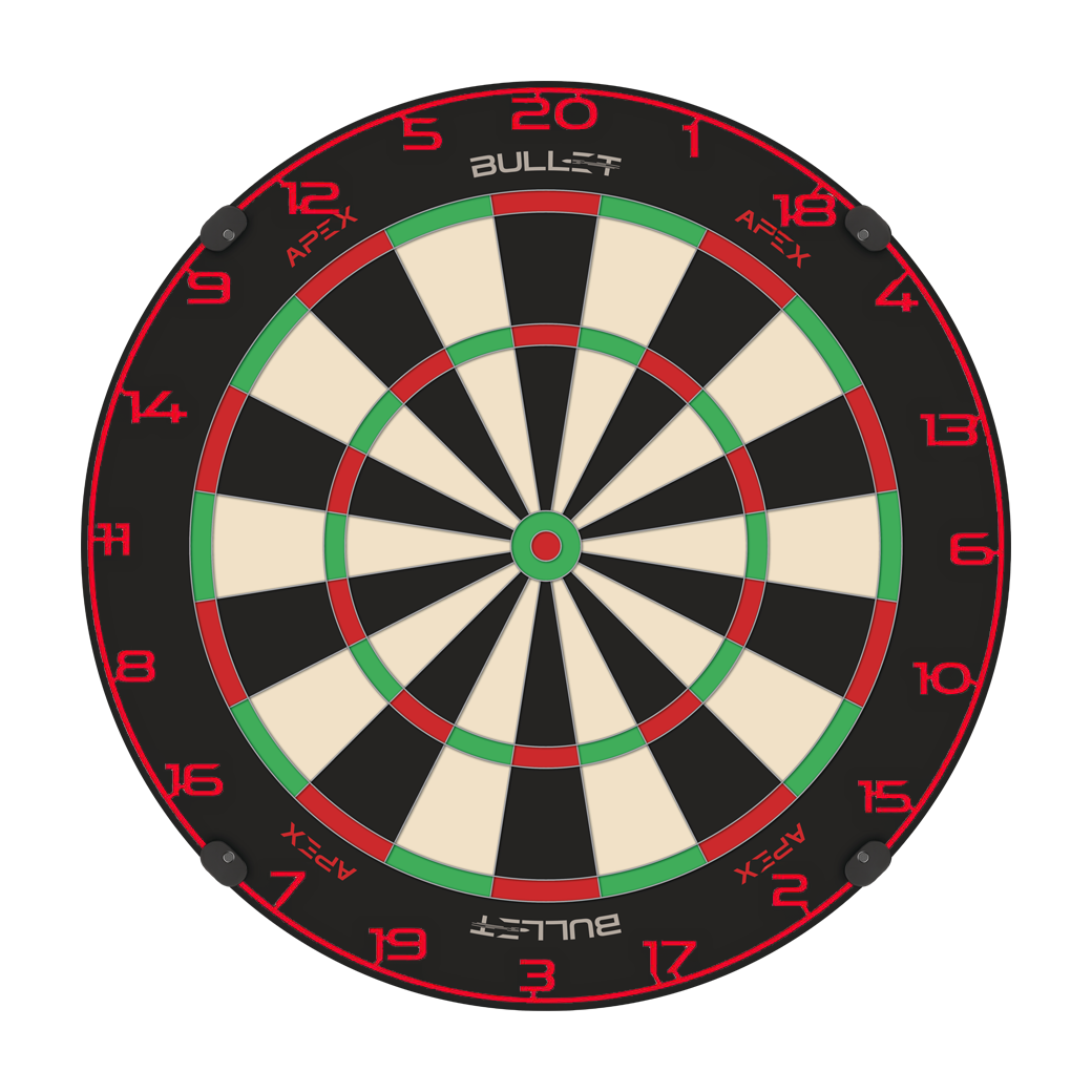 Kroužek s číslem na terč Bullet Dies ist ein Bild eines Dartboard-Zahlenrings in Rot. Der Dateiname ist BT1000120_Bullet_Dartboard_Zahlenring_Rot_2.