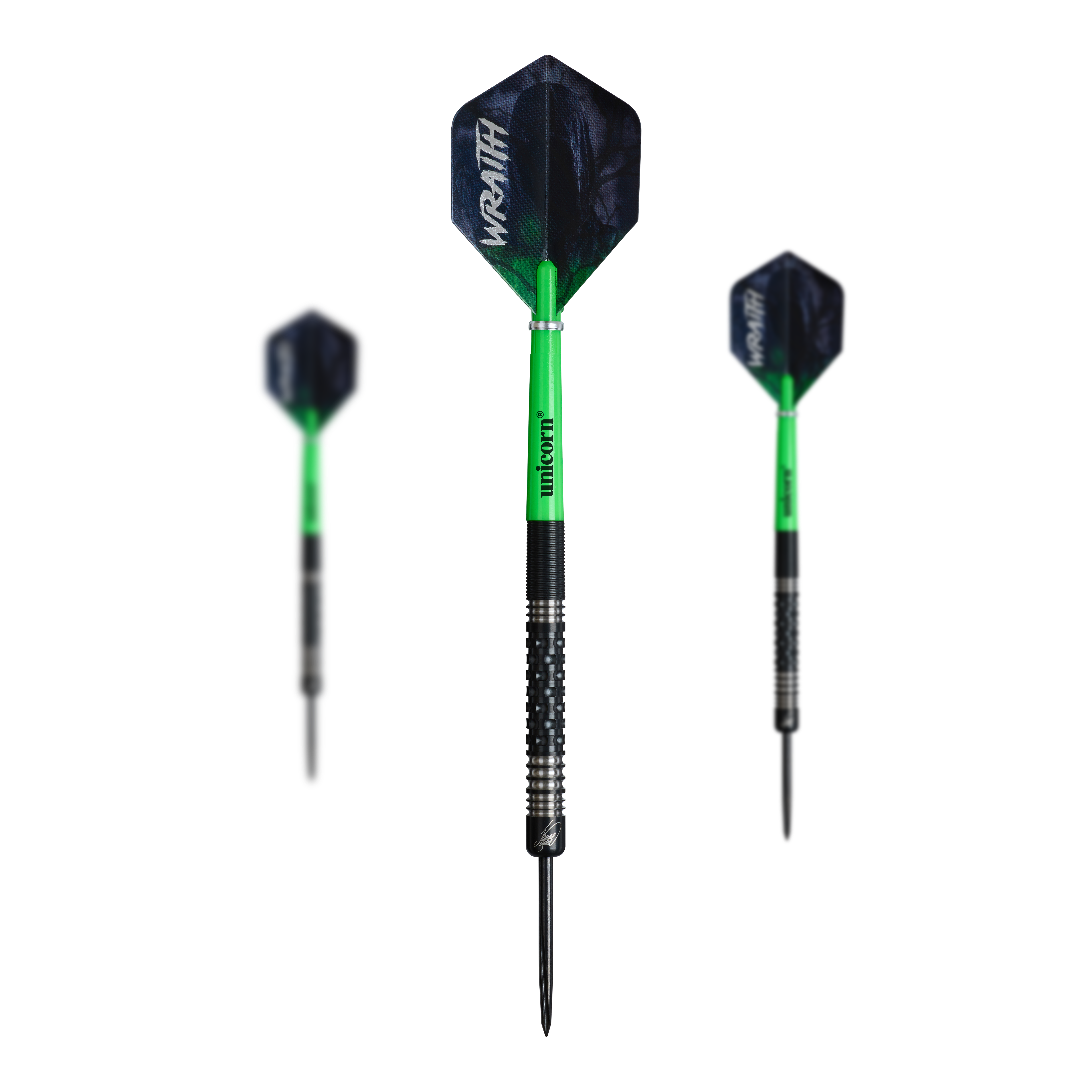 Ocelové šipky Unicorn Wraith James Wade Das Bild zeigt ein Set der Unicorn Wraith James Wade Steeldarts. Diese Steeldarts sind für ein optimales Spielerlebnis entwickelt.