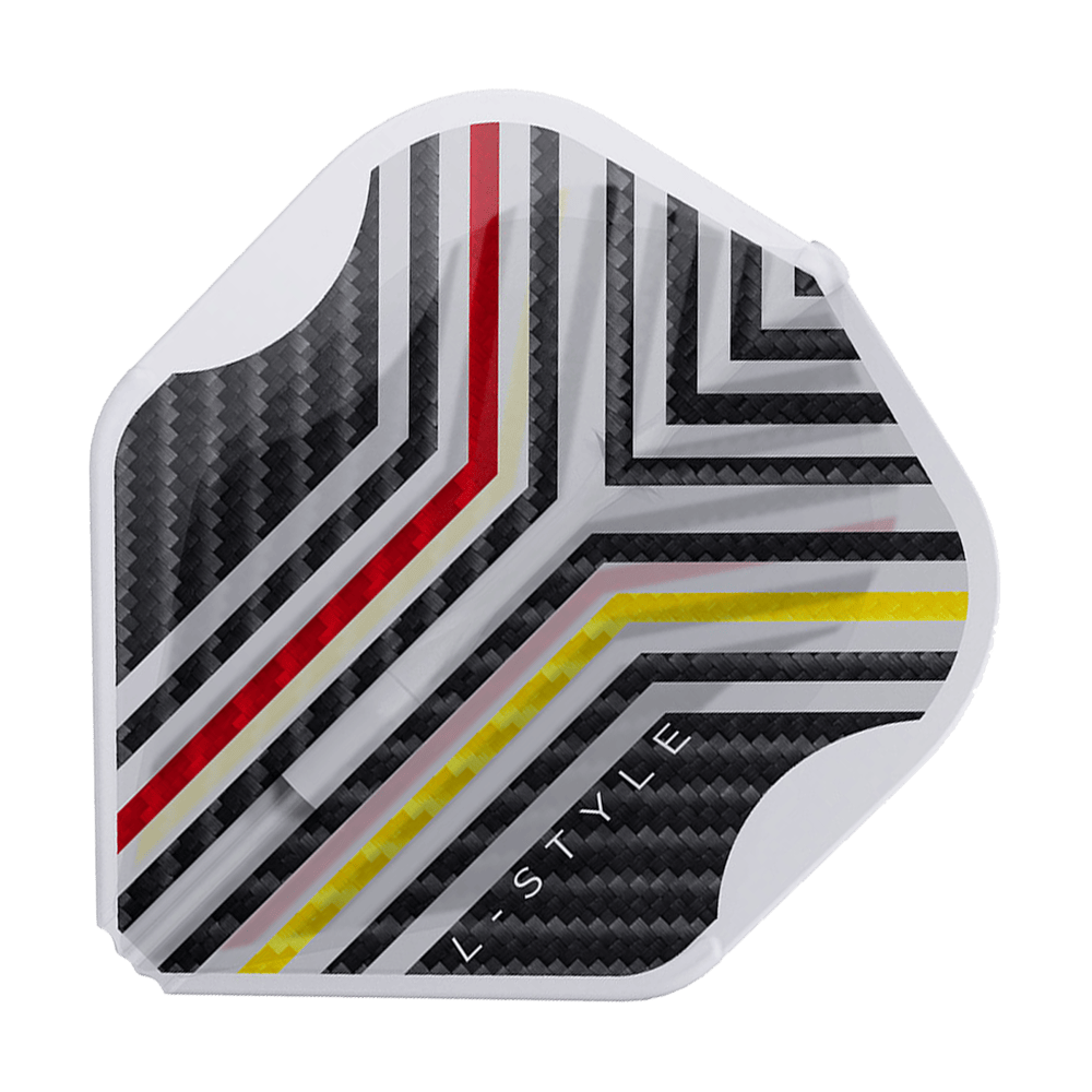 Letky L-Style Arno Merk V1 Clear White L1EZ Ein einzelner L-Style Arno Merk V1 Clear White L1EZ Flight wird detailliert präsentiert. Die Flächenwirkung kommt gut zur Geltung.