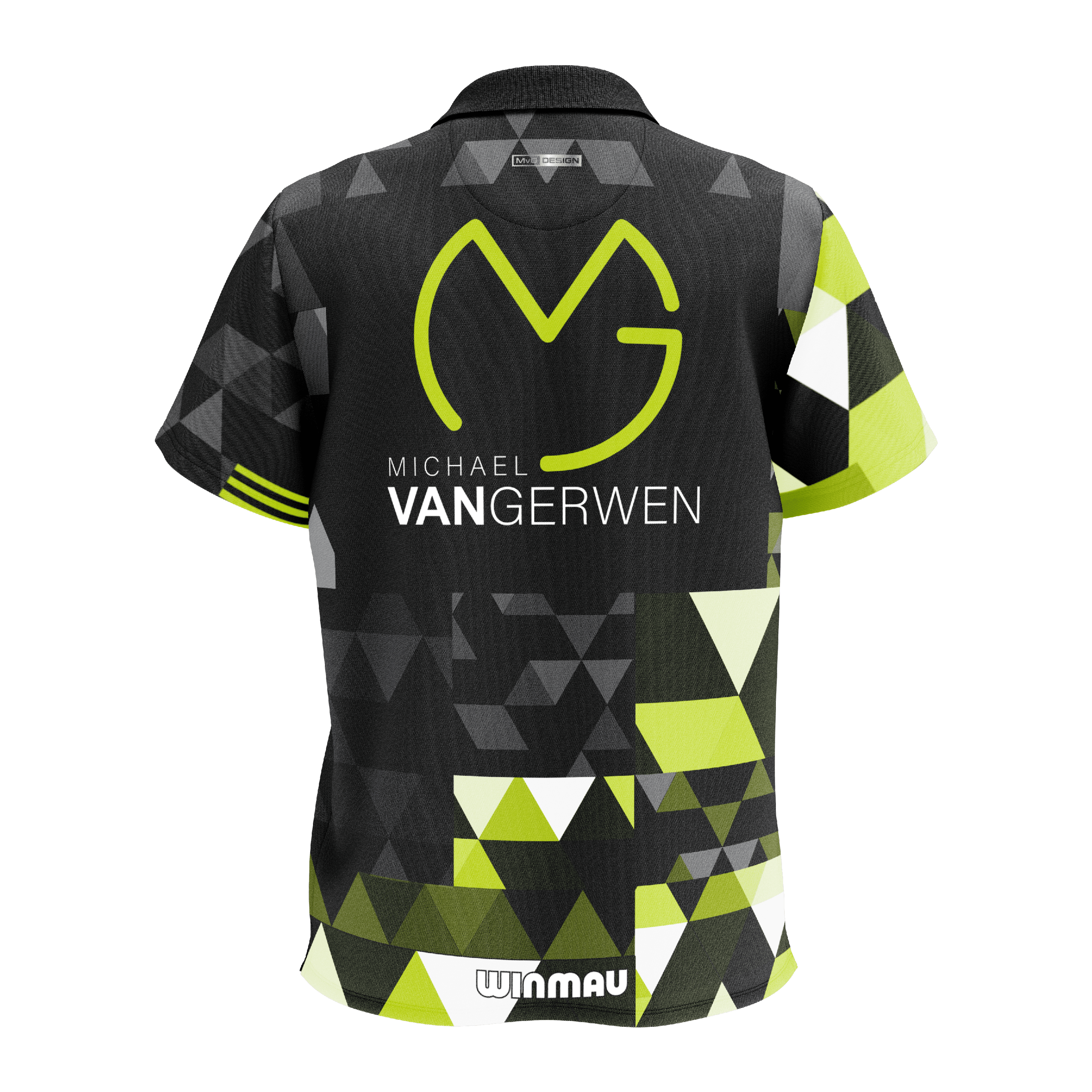Hier ist das Winmau Michael Van Gerwen Fan-Edition Poloshirt abgebildet. Das Poloshirt richtet sich an alle Fans von Michael Van Gerwen.